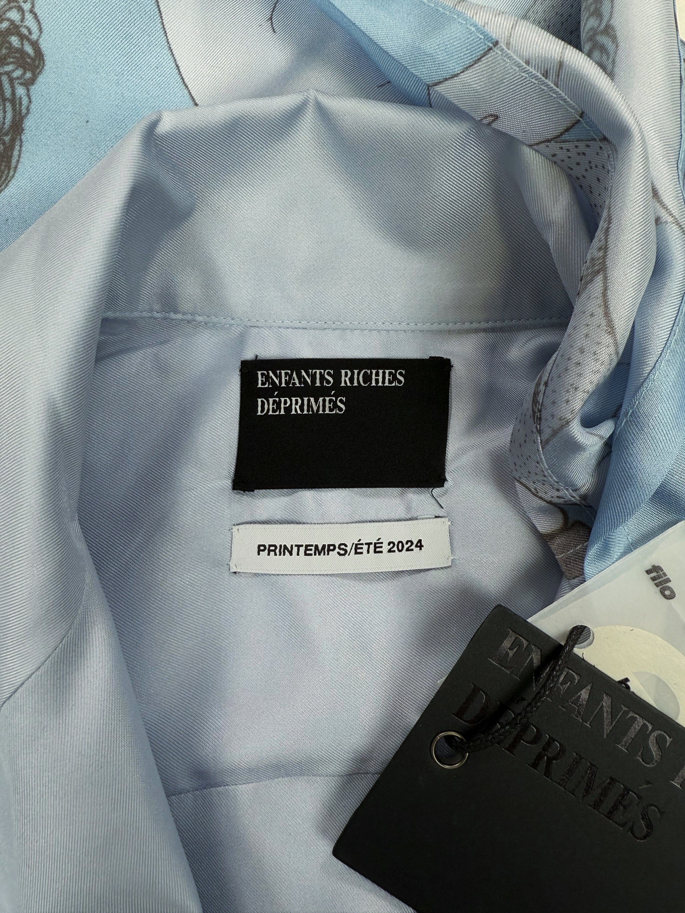 Enfants Riches Deprimes ‘Bath House’ Silk Geisha Camp Collar Shirt