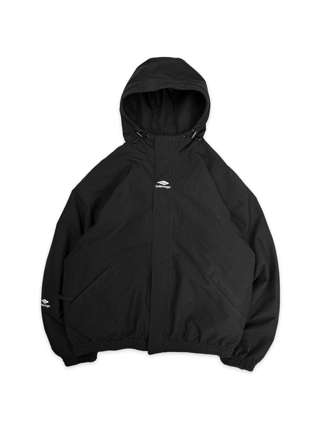 Balenciaga ‘Skiwear’ Sporty B Logo Ripstop Black Jacket
