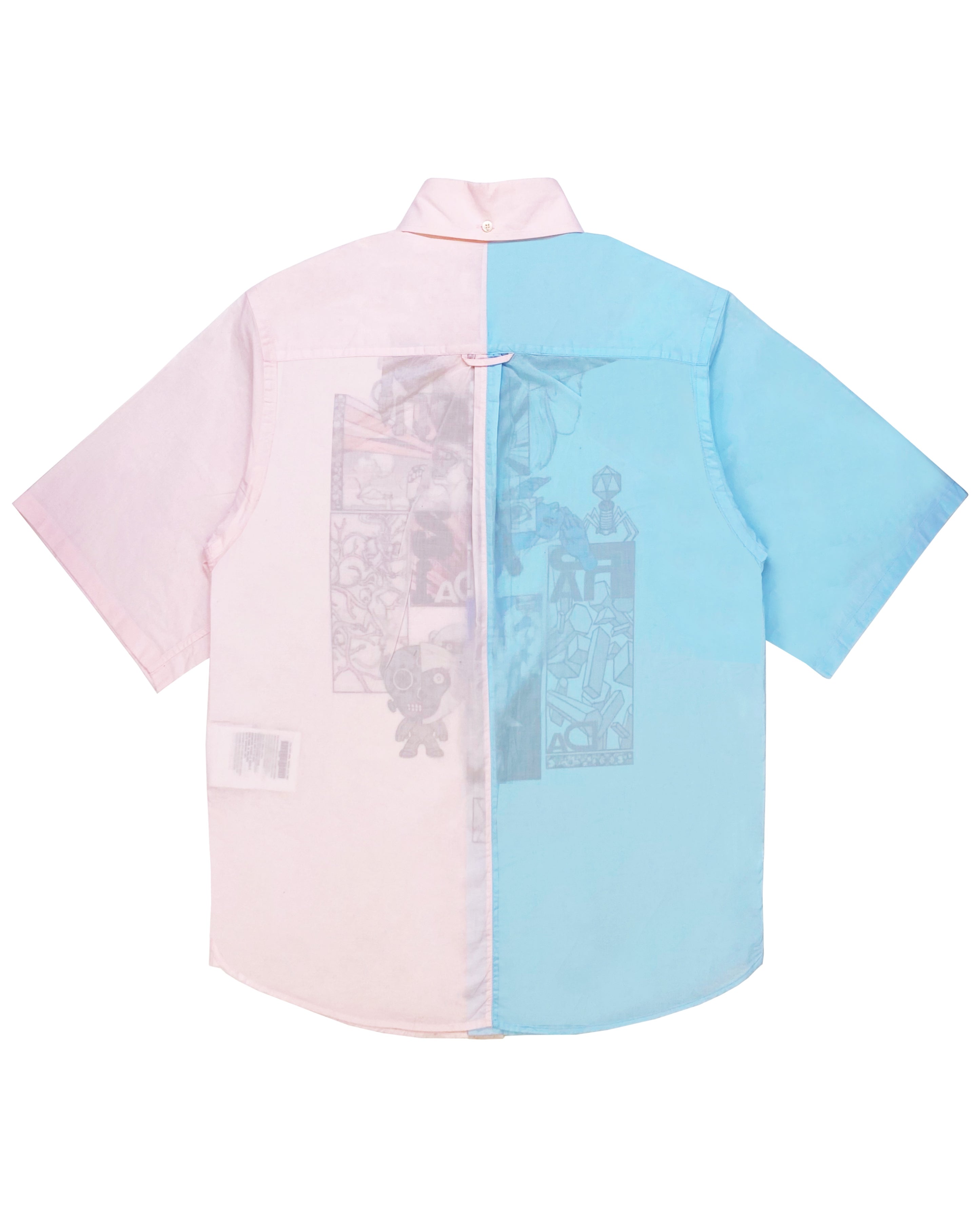SS18 Prada James Jean “Split” Graphic Camp-collar Shirt