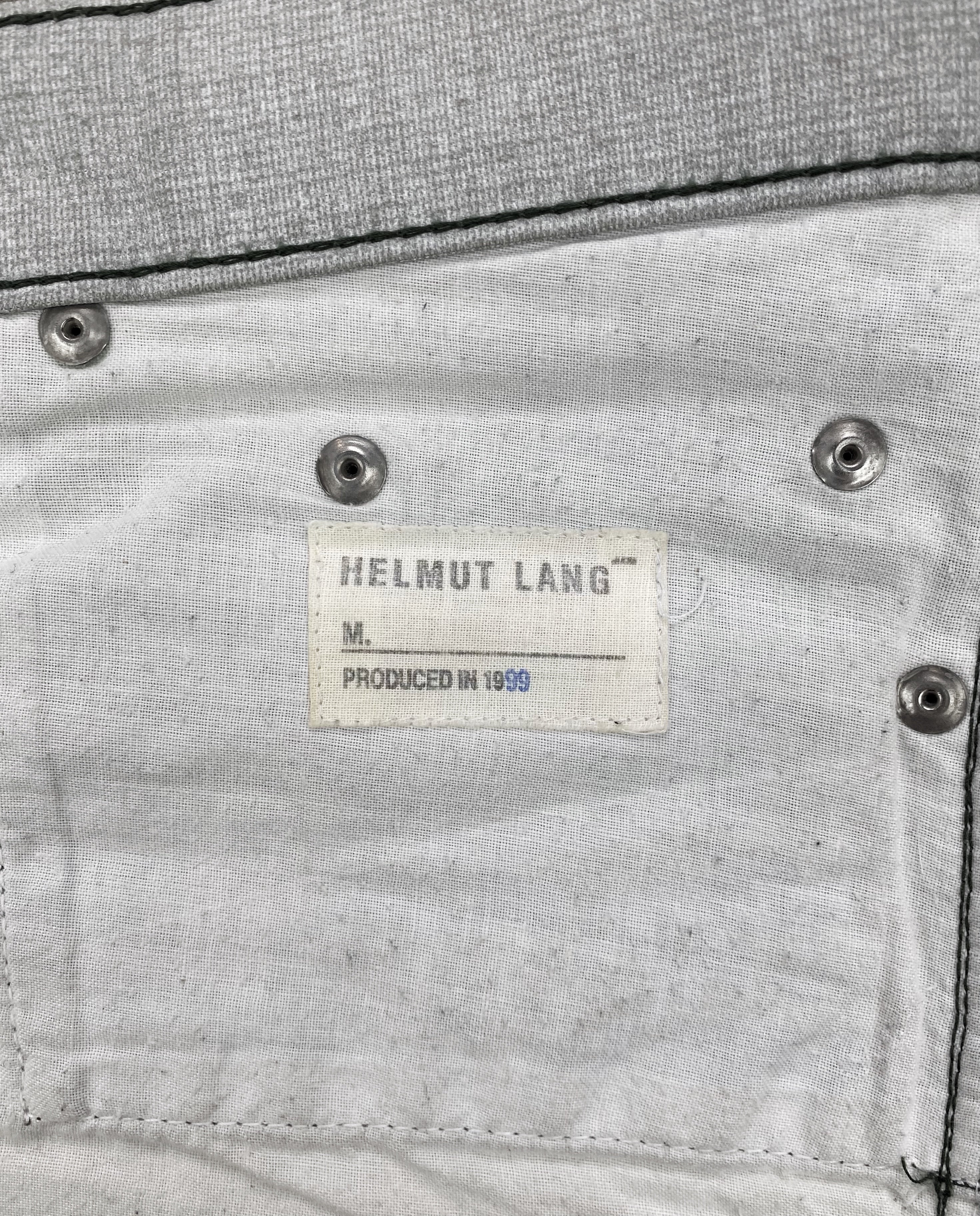 SS99 Helmut Lang “Prisoner” Olive Striped Denim