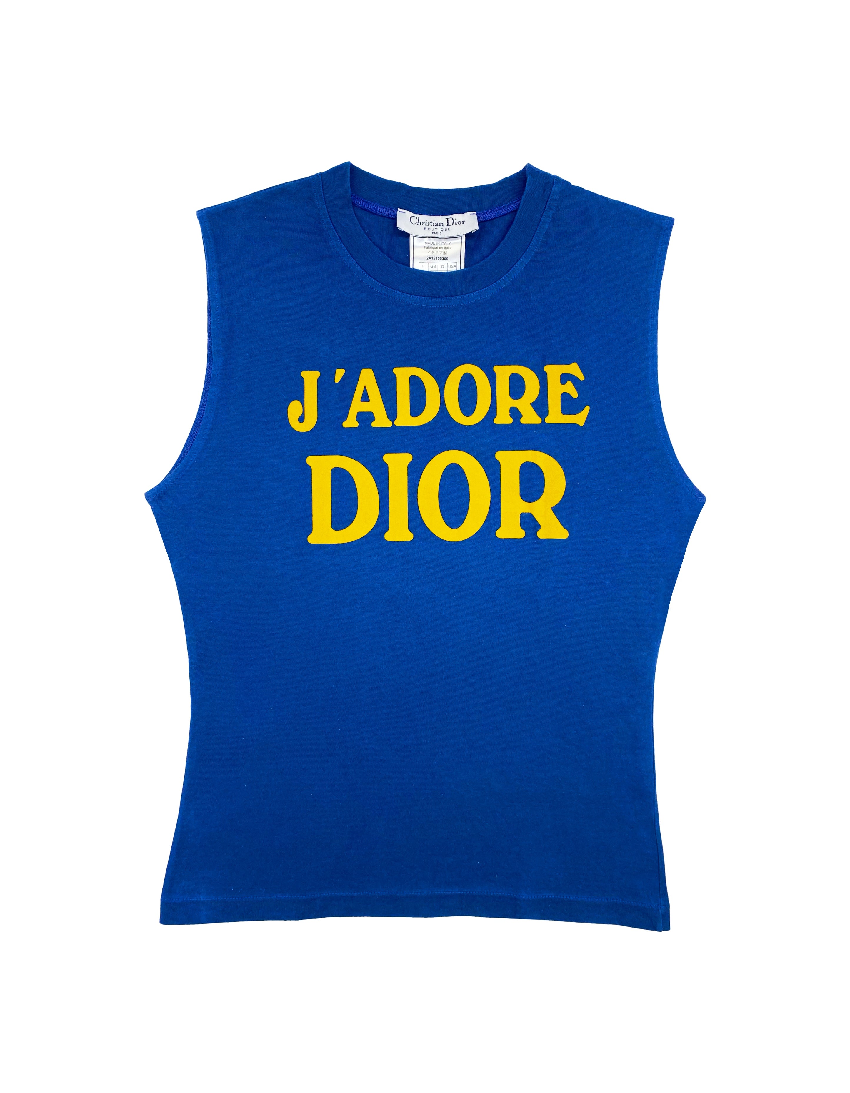 FW01 Dior by John Galliano “J’Adore Dior” Graphic Tank-top