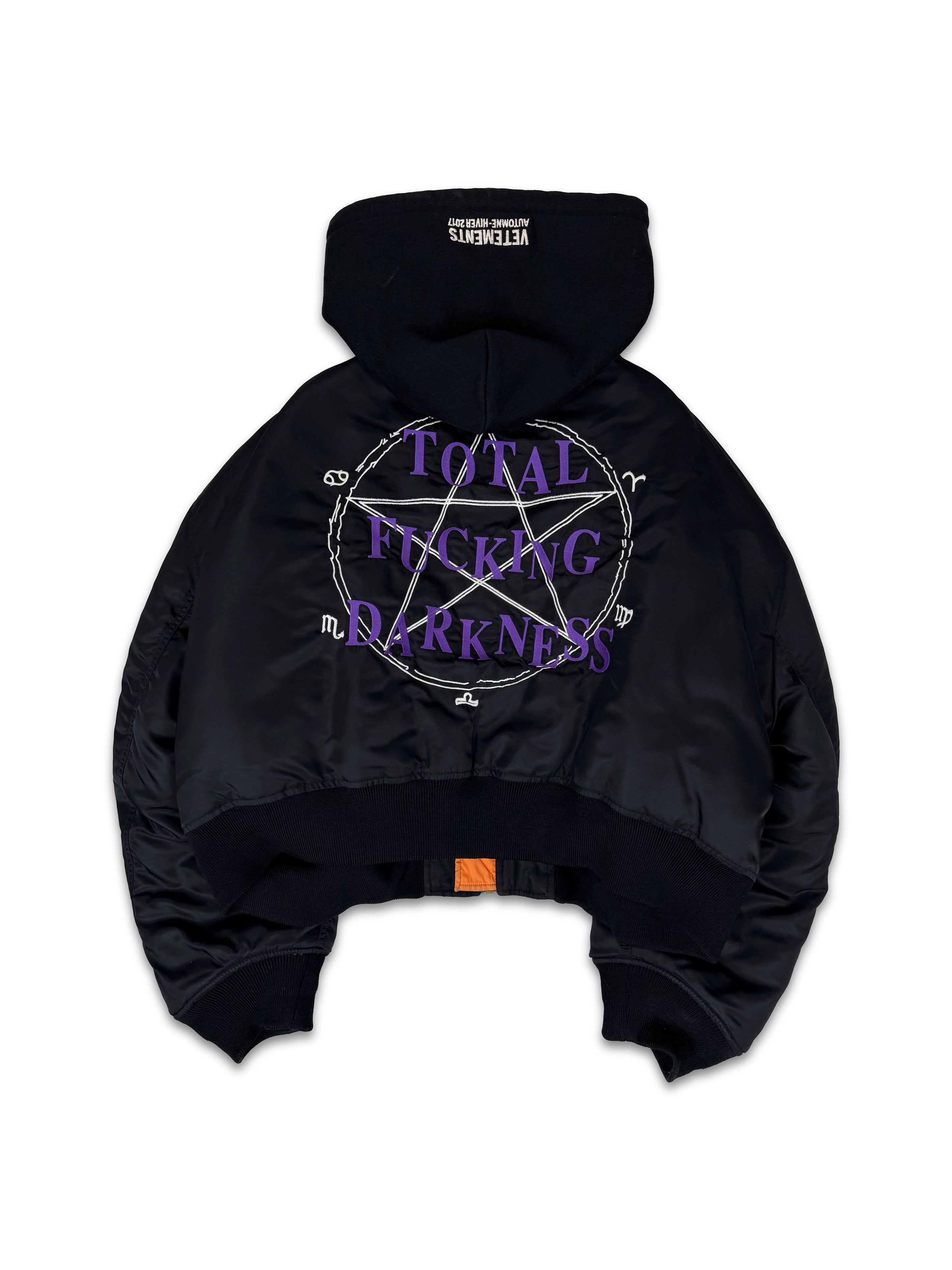 AW17 Vetements Femme ‘Total Fucking Darkness’ Pentagram Bomber Jacket