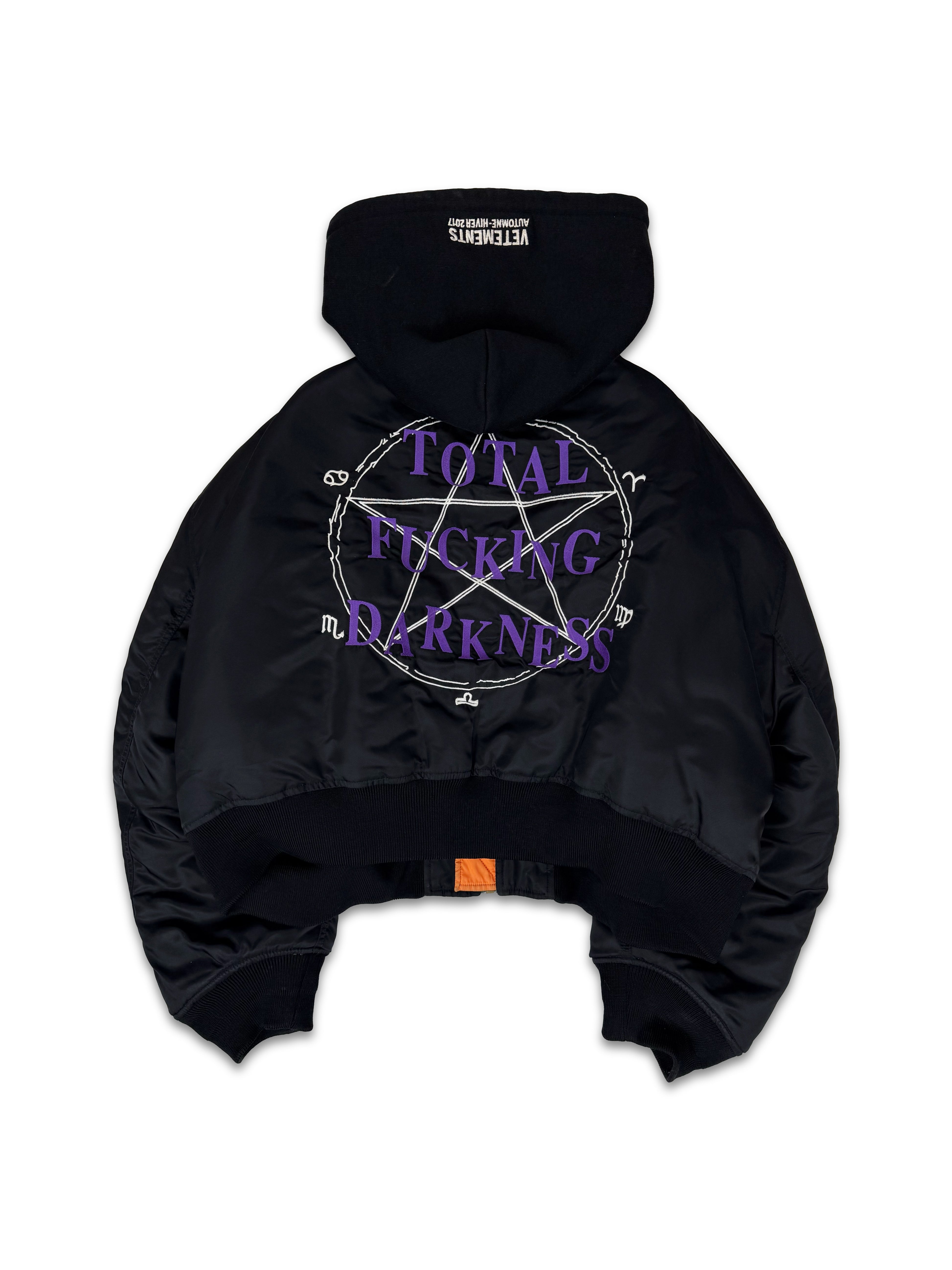 AW17 Vetements Femme ‘Total Fucking Darkness’ Pentagram Bomber Jacket
