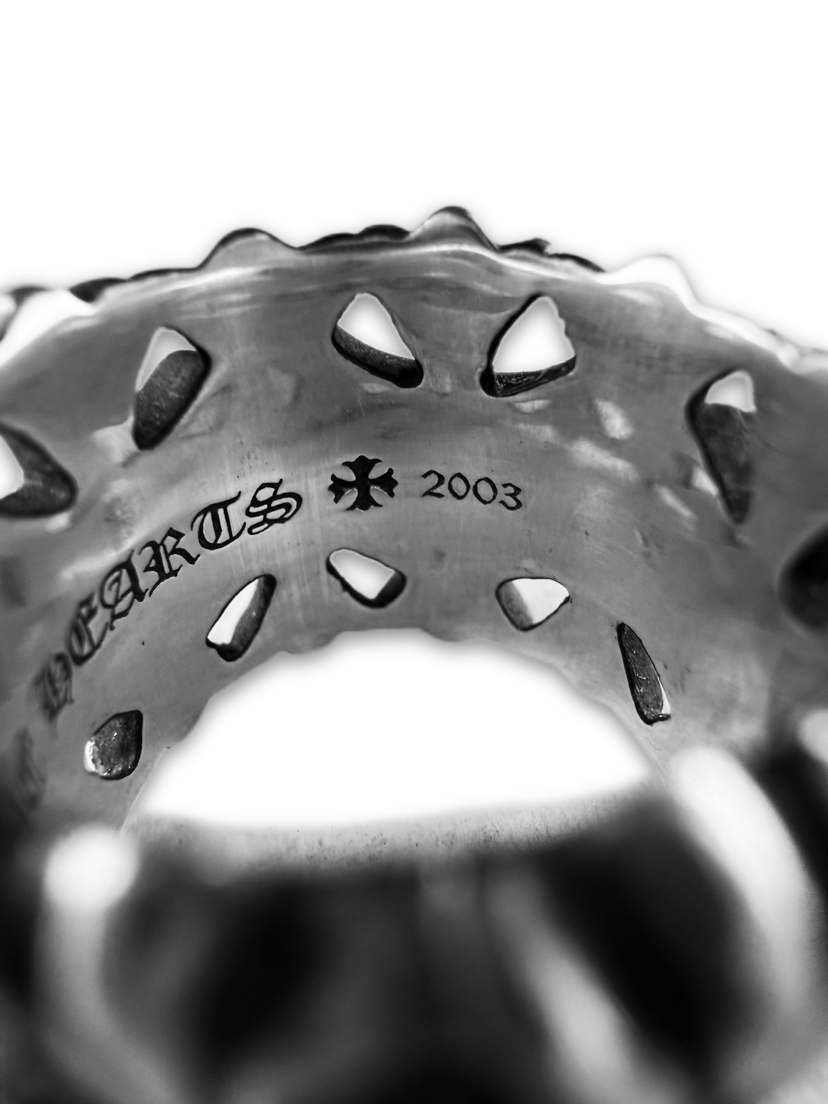 Chrome Hearts ‘Cemetery’ Multi Cross .925 Silver Monogram Ring