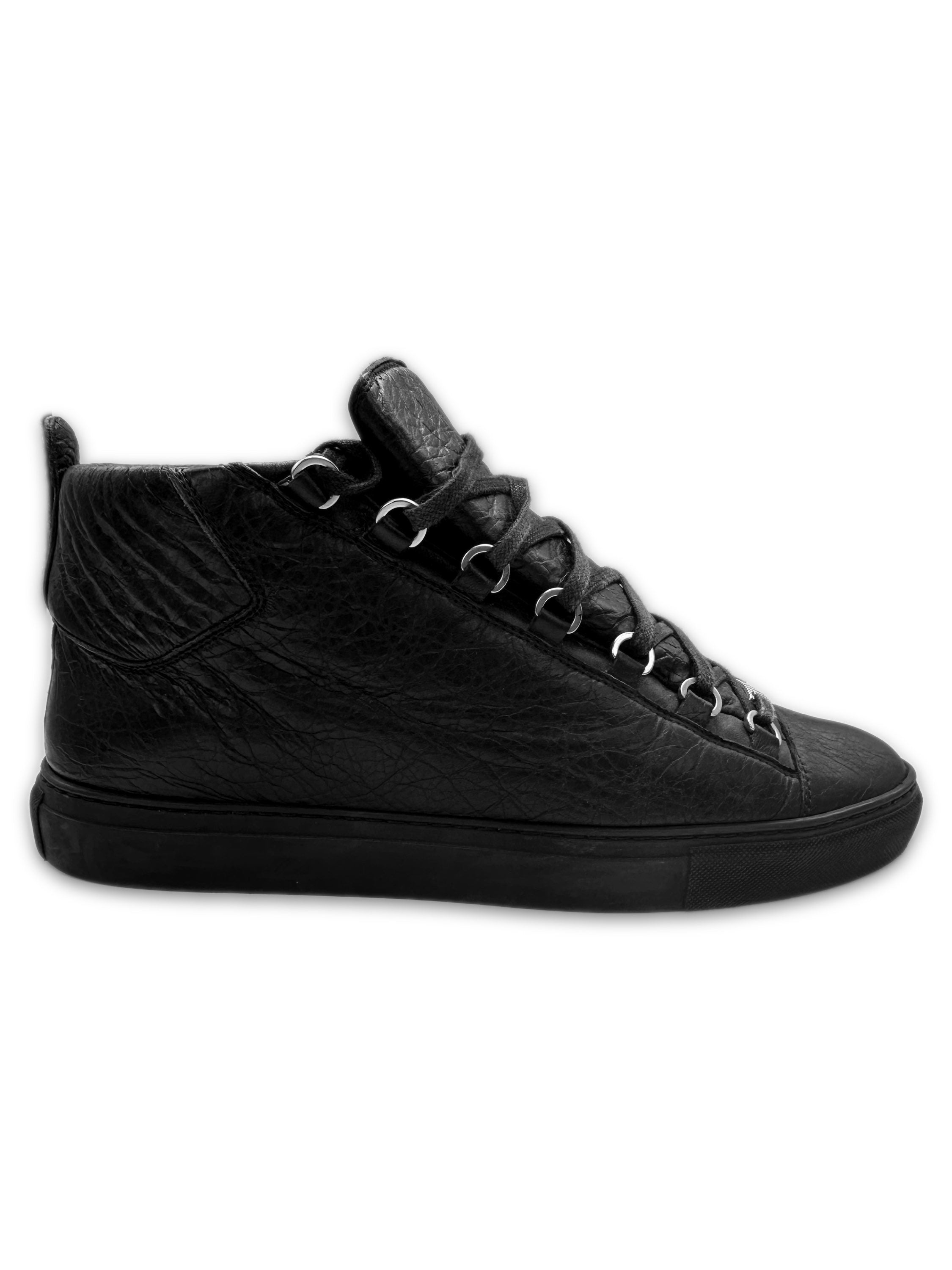 2012 Balenciaga ‘Arena’ Black Leather Blistered Low-top Sneakers