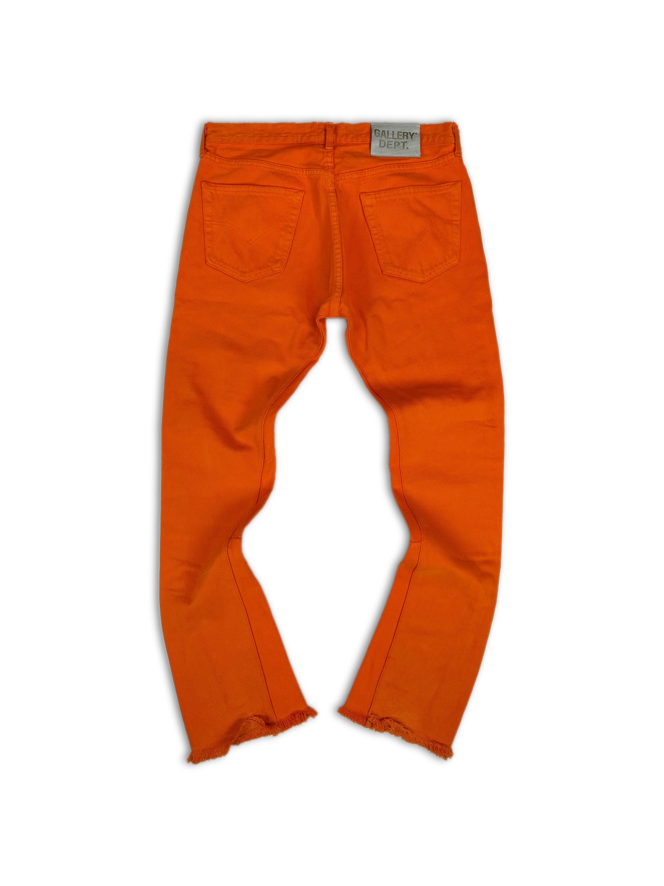 Gallery Dept. Orange Reworked Flared Cut Levi’s Denim