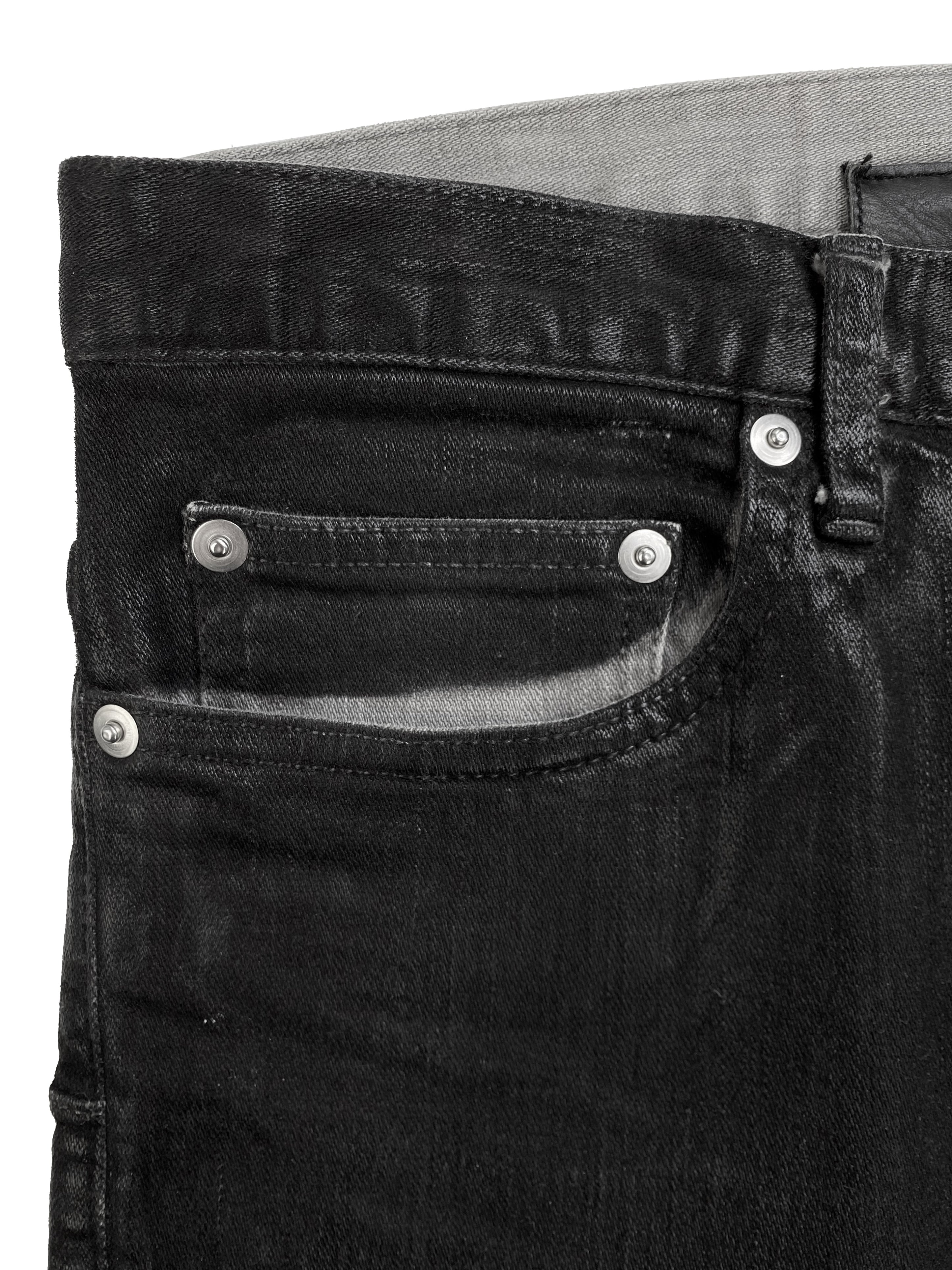 Dior by Hedi Slimane Gradient Dip-Dye Waxed Skinny Denim