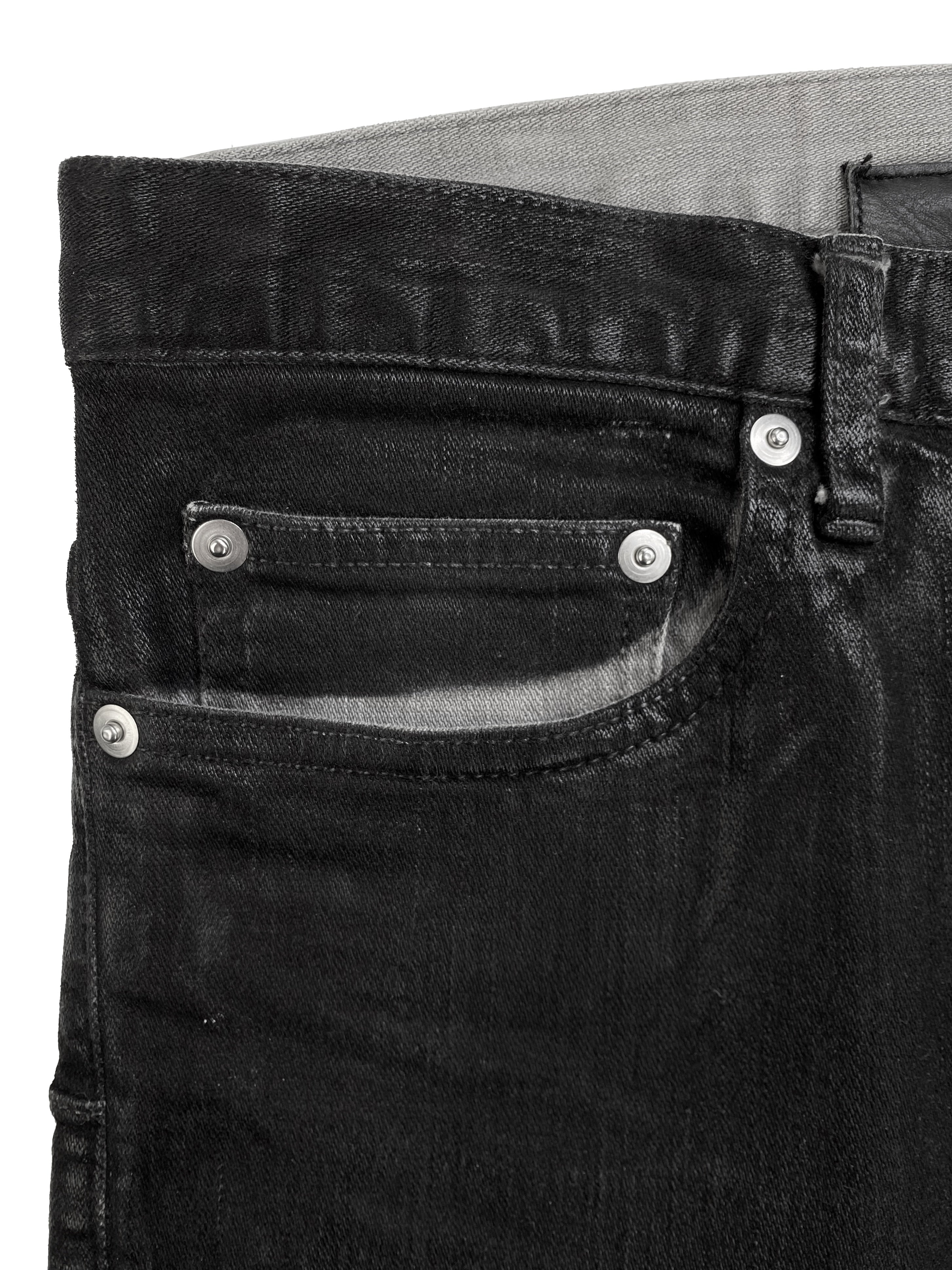 Dior by Hedi Slimane Gradient Dip-Dye Waxed Skinny Denim