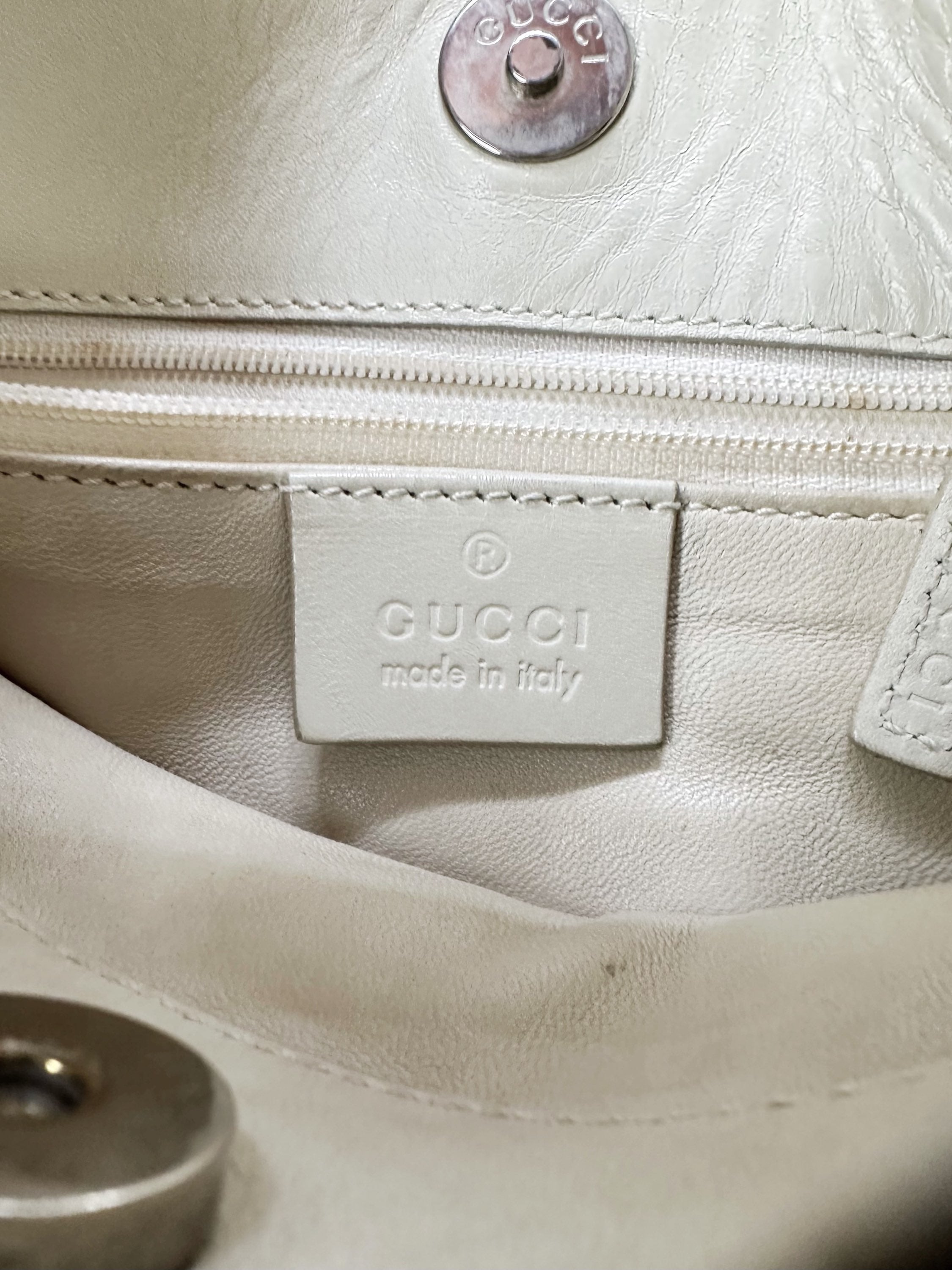 Gucci by Tom Ford White Leather Handbag