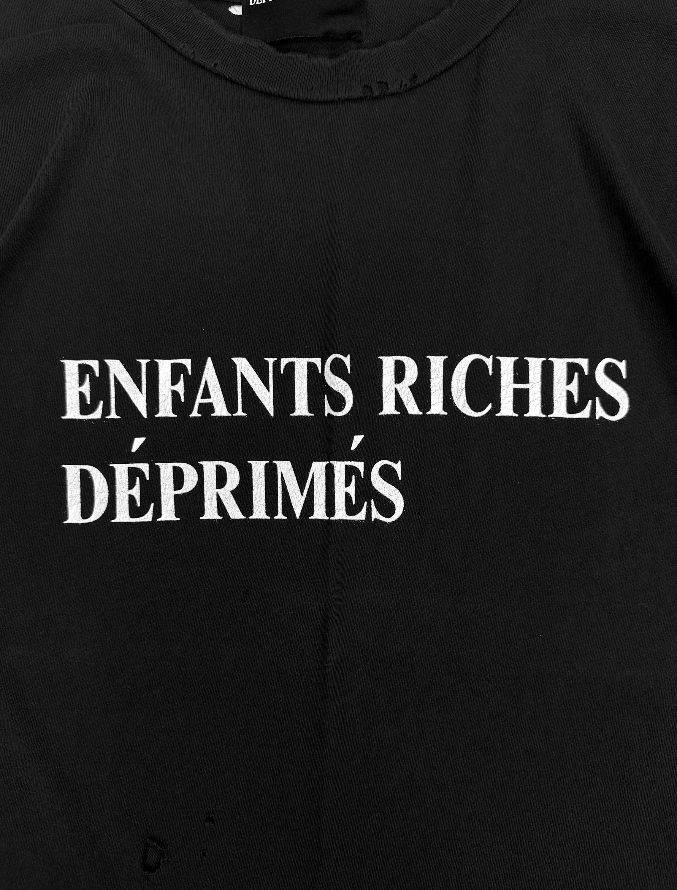 Enfants Riches Deprimes Distressed ‘Logo’ Washed T-Shirt