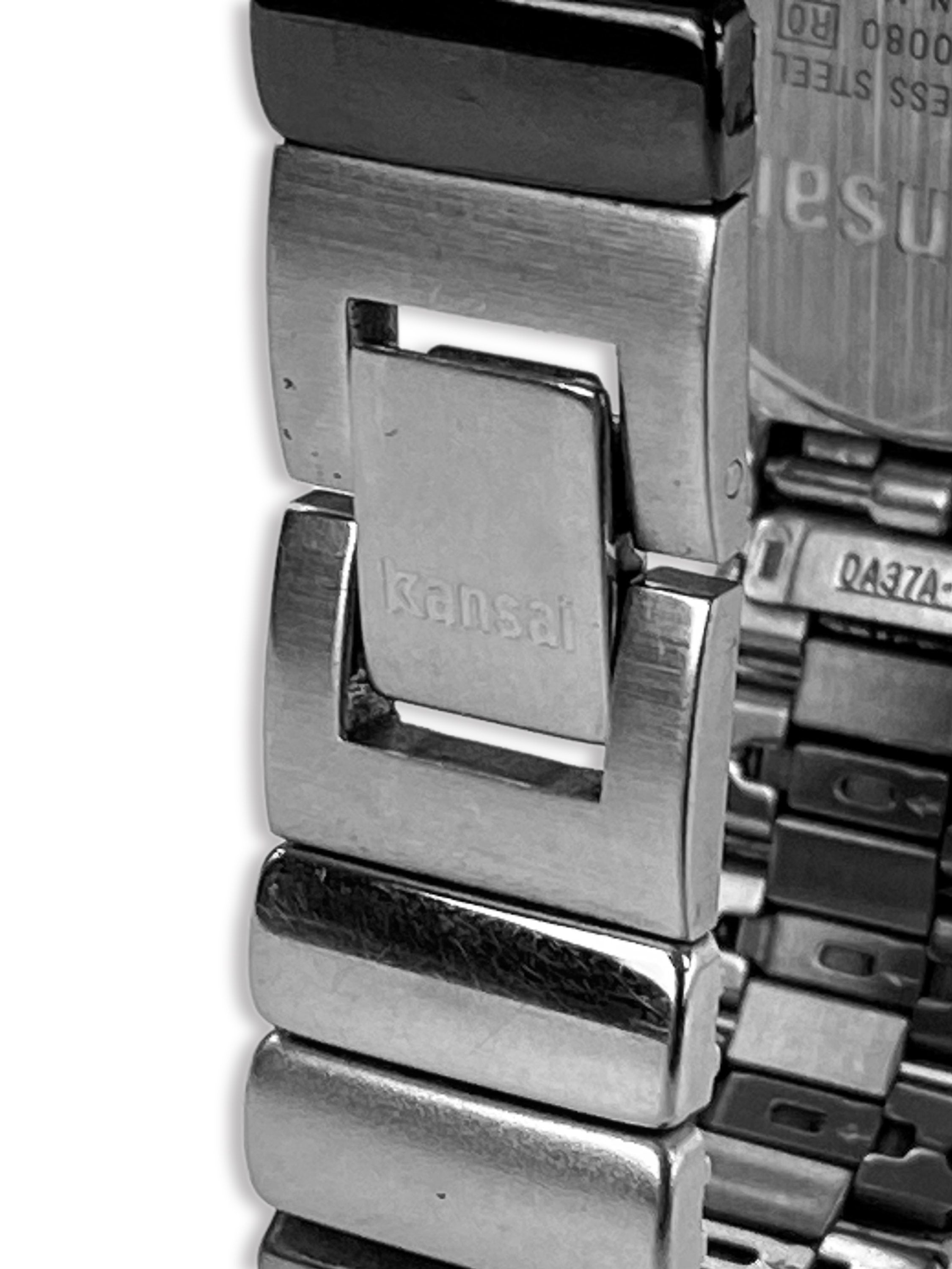 Kansai Yamamoto Silver Face Metallic Watch