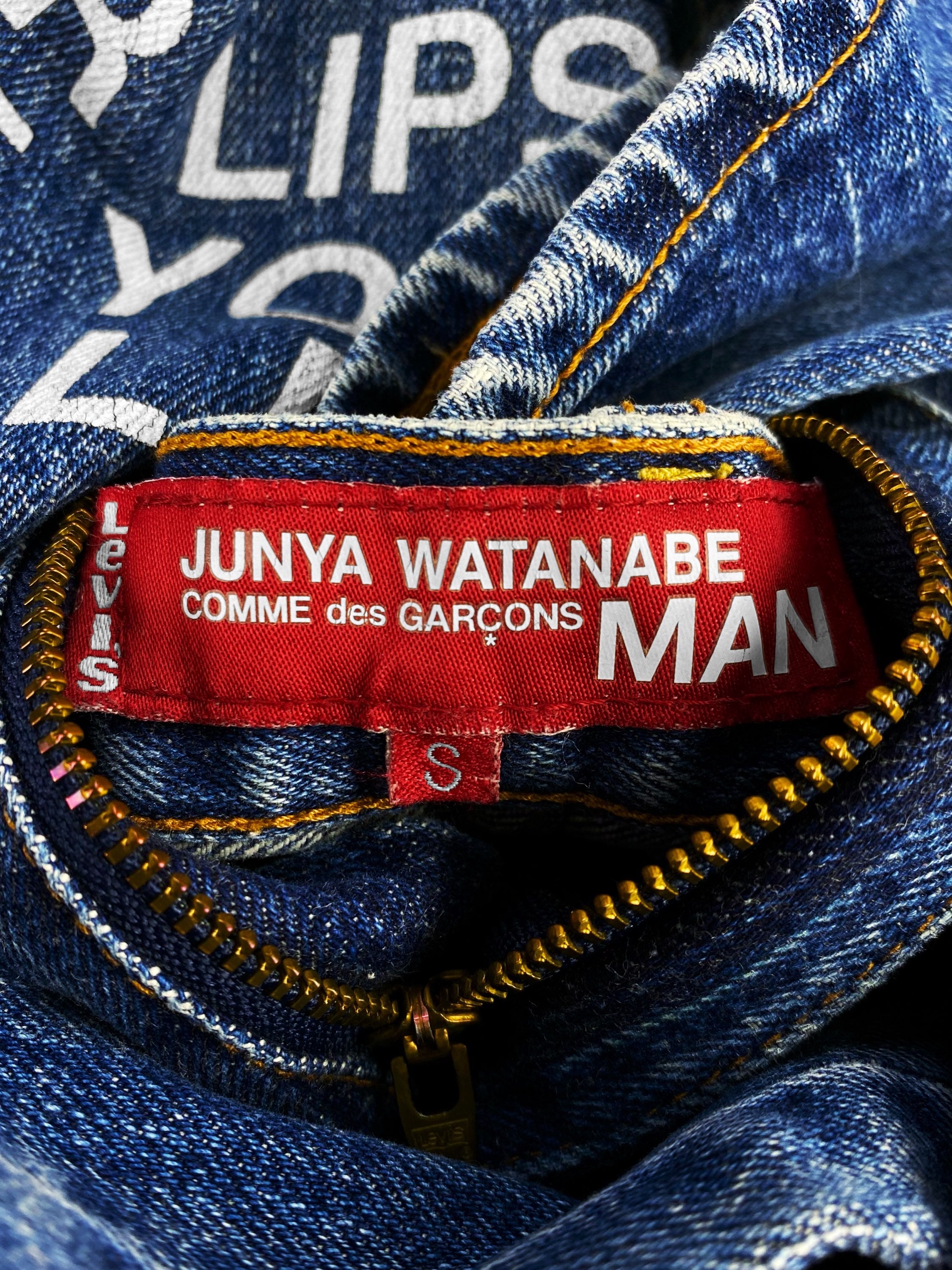 SS02 Junya Watanabe ‘Fulfill Me’ Poem Indigo Full Print Denim