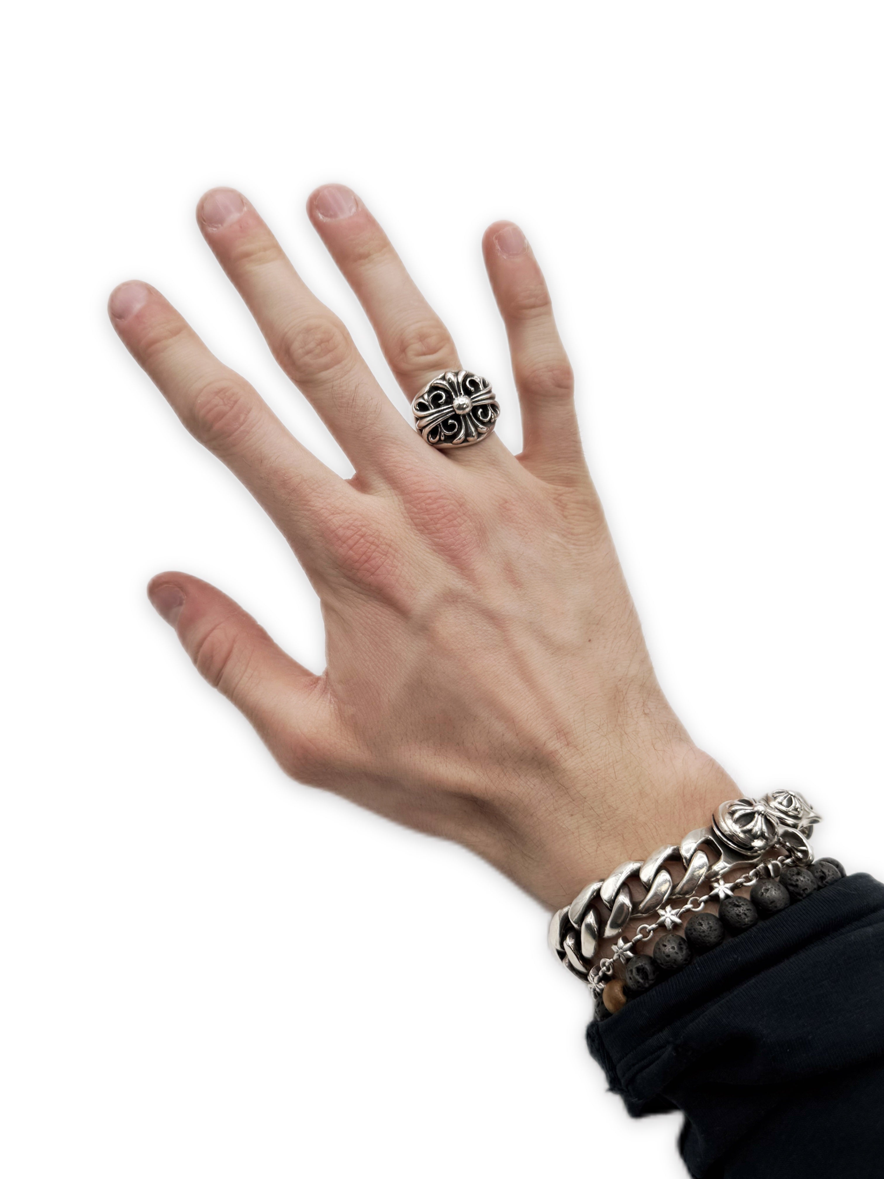 Chrome Hearts Keeper .925 Silver Etched Ring