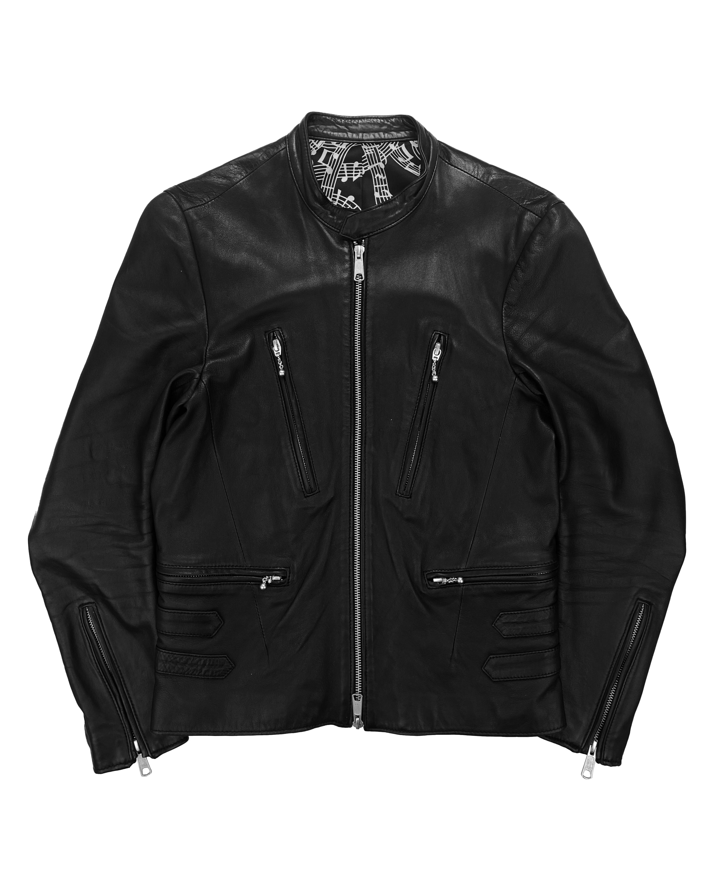 Number (N)ine x Studious Multi-zip Leather Biker Jacket