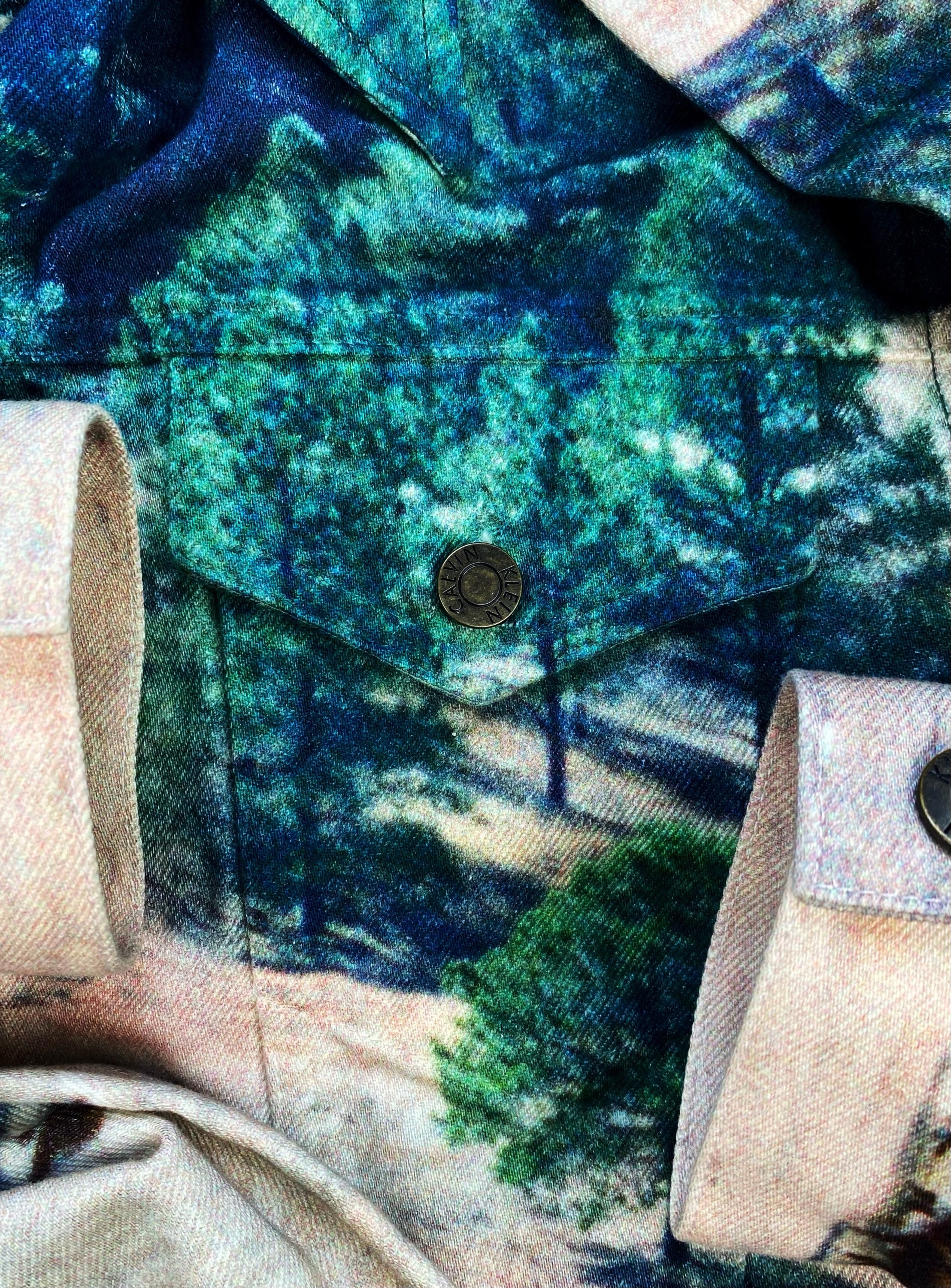 FW18 Raf Simons CK205W39NYC ‘Landscape’ Western Trucker Jacket