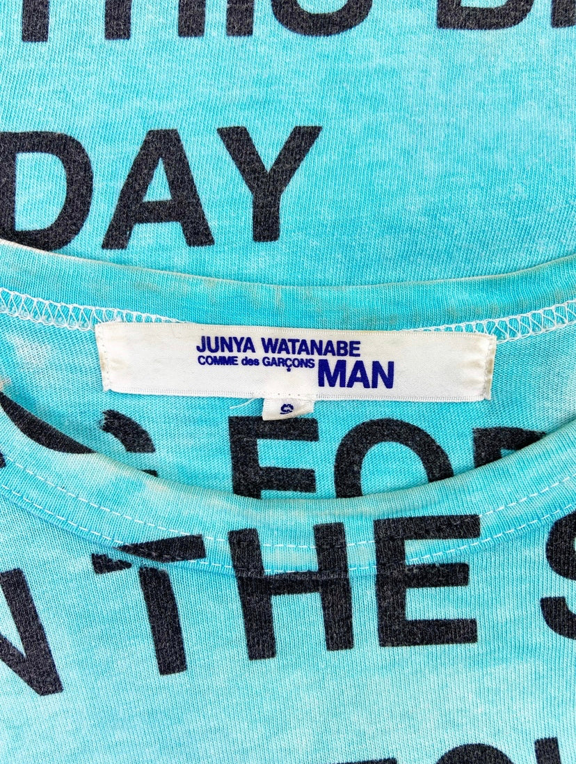 SS02 JUNYA WATANABE “WAITING FOR YOU” FULL PRINT POEM SHIRT
