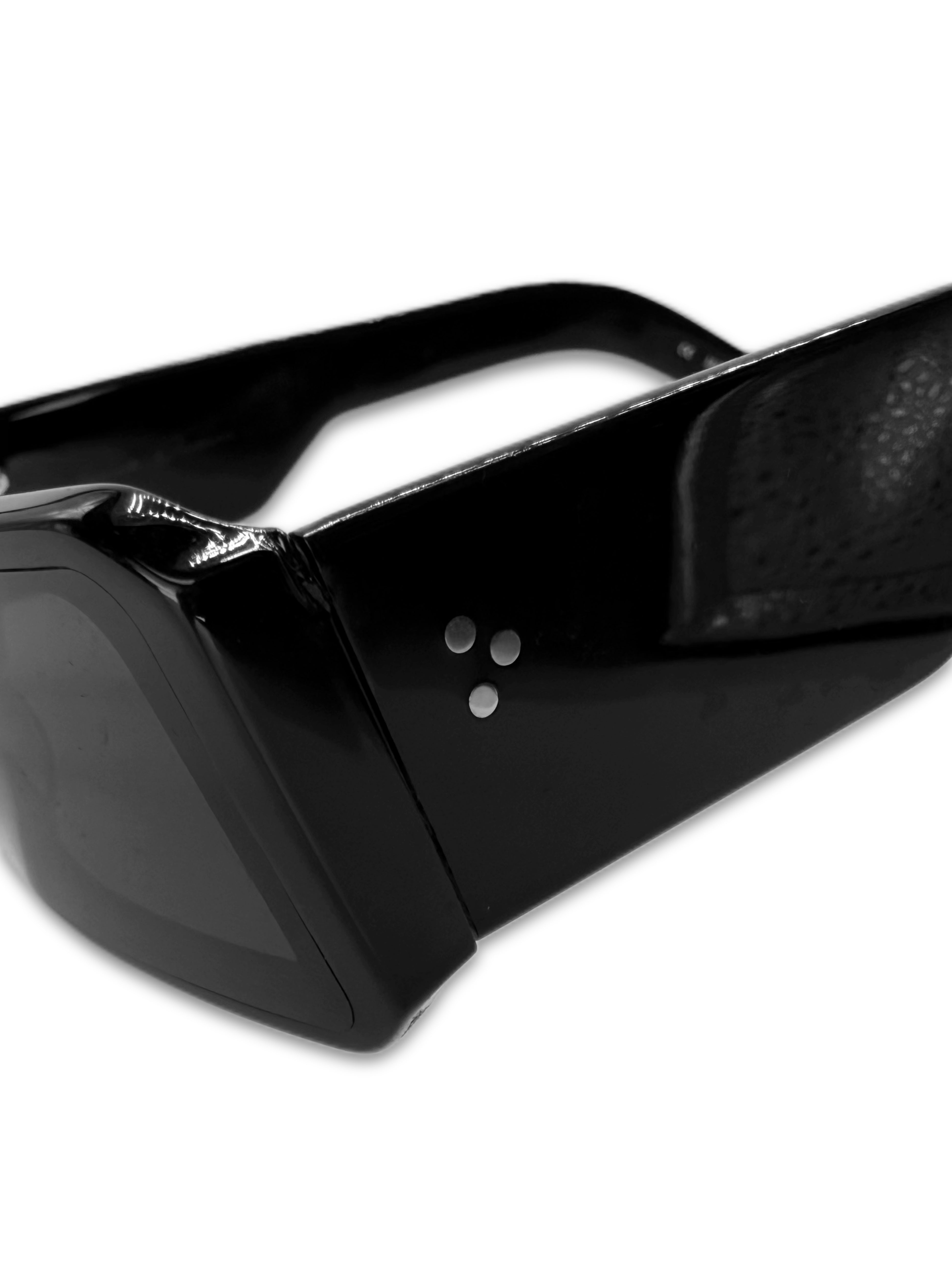Rick Owens ‘Geth’ Rectangular Black Sunglasses