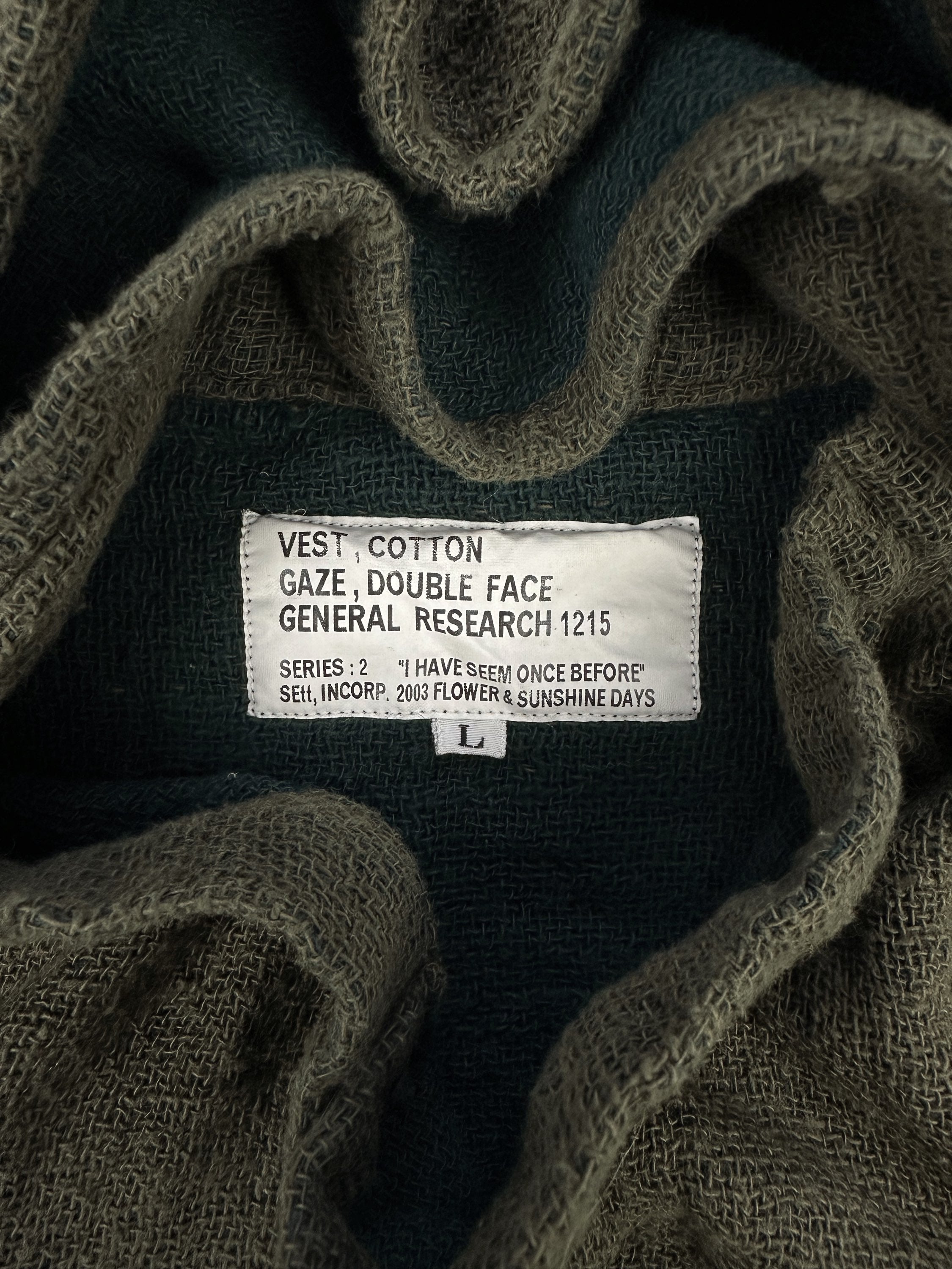 SS03 General Research ‘Flower &amp; Sunshine Days’ Green Knitted Vest