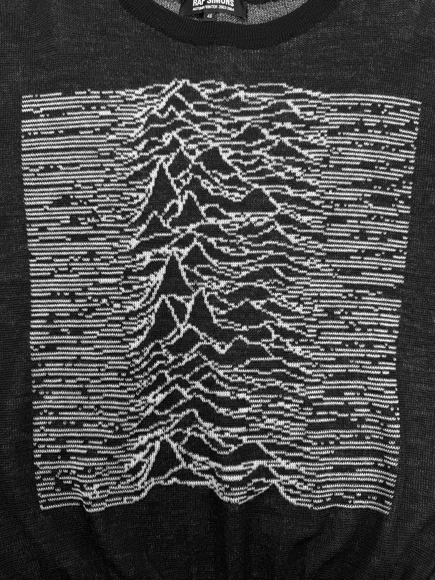 AW03 Raf Simons ‘Unknown Pleasures’ Closer Joy Division Knit Sweater