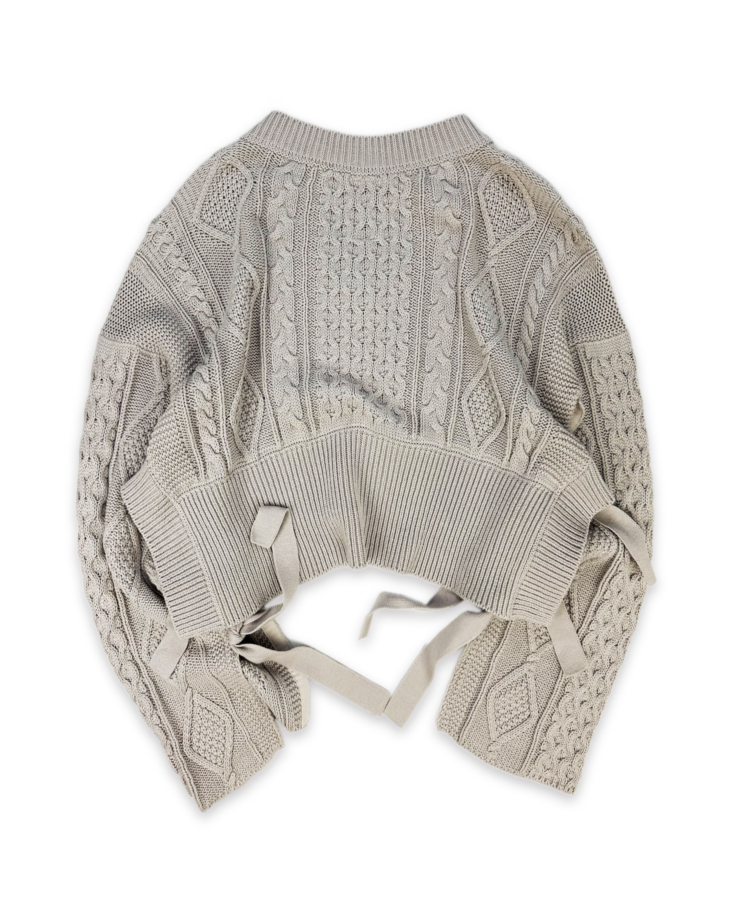 Mihara Yasuhiro Heavy Weight ‘Cable Knit’ Cropped Sweater