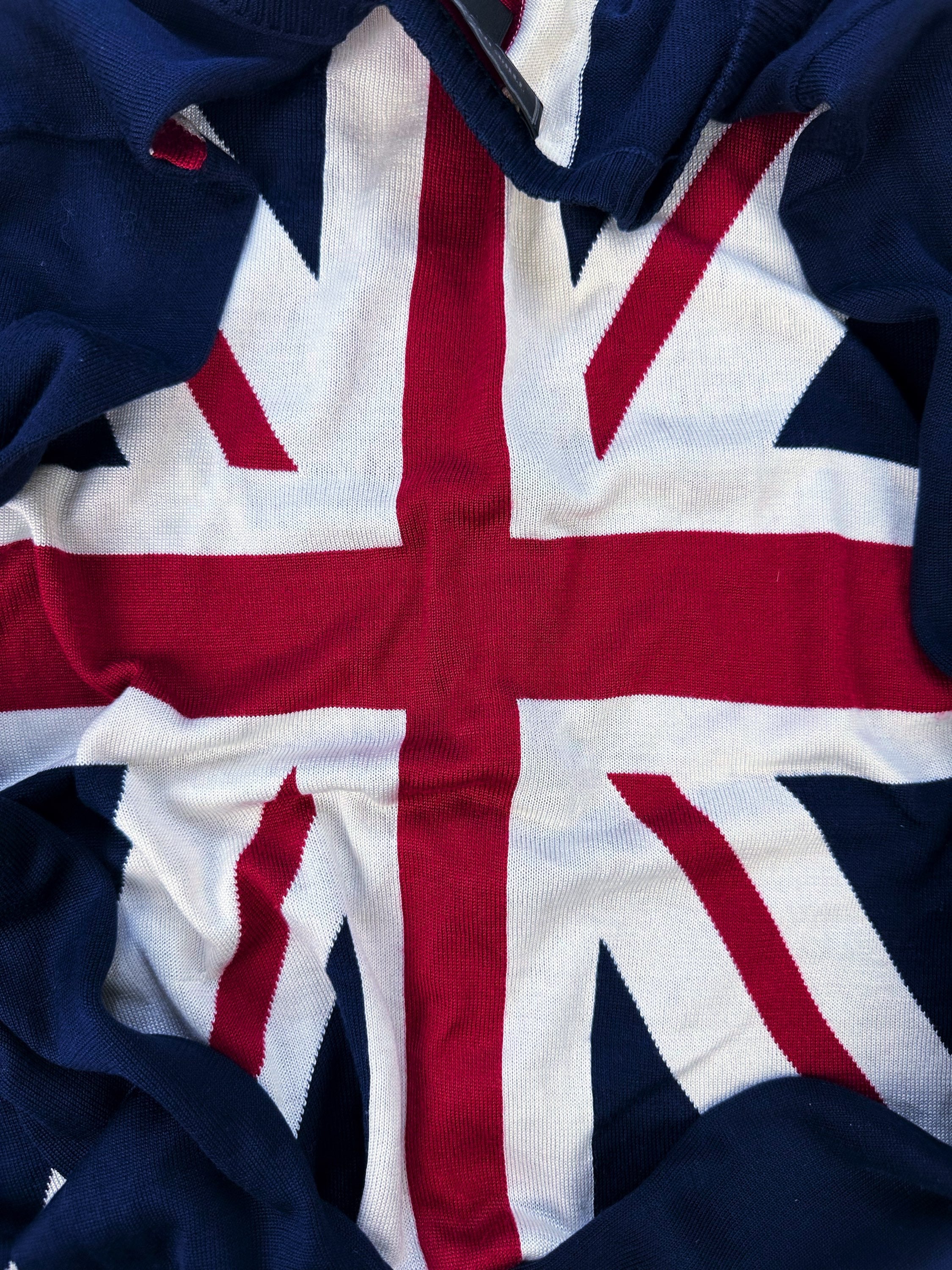 00s Hysteric Glamour ‘Union Jack’ Flag Motif Knitted Cardigan