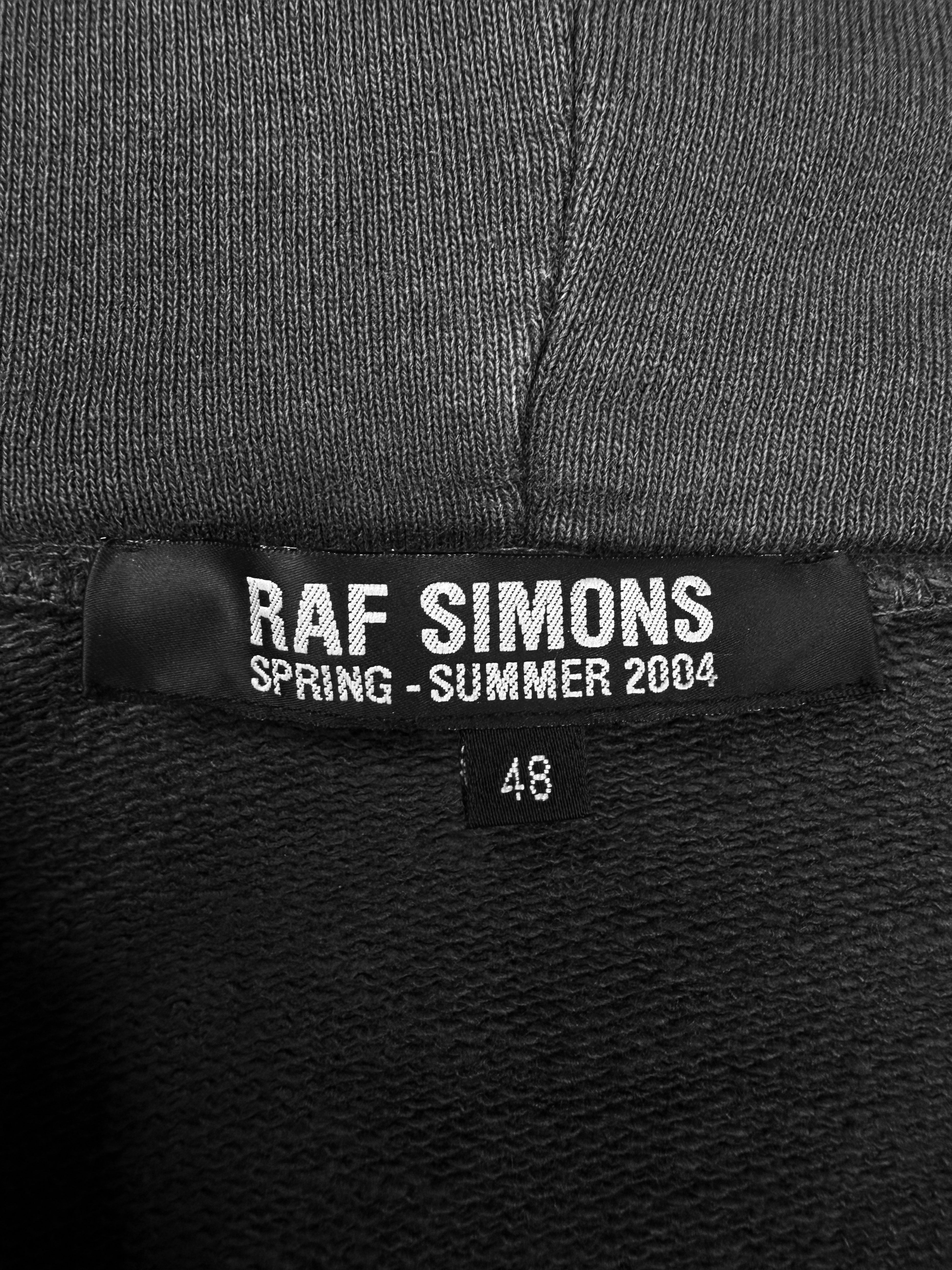 SS04 Raf Simons MTCBU Oversized String Charcoal Grey Hoodie