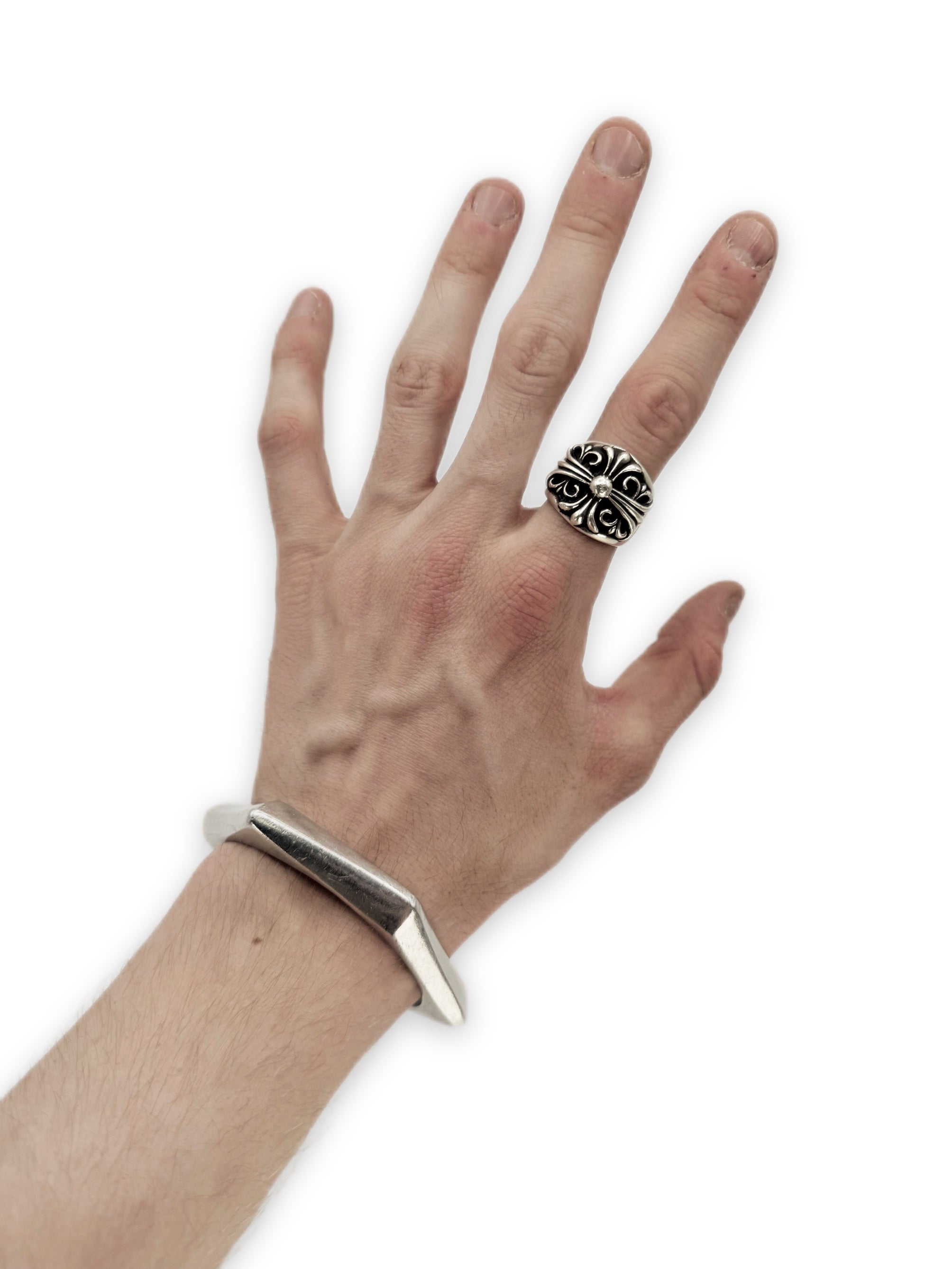 Chrome Hearts ‘Keeper’ .925 Silver Etched Ring