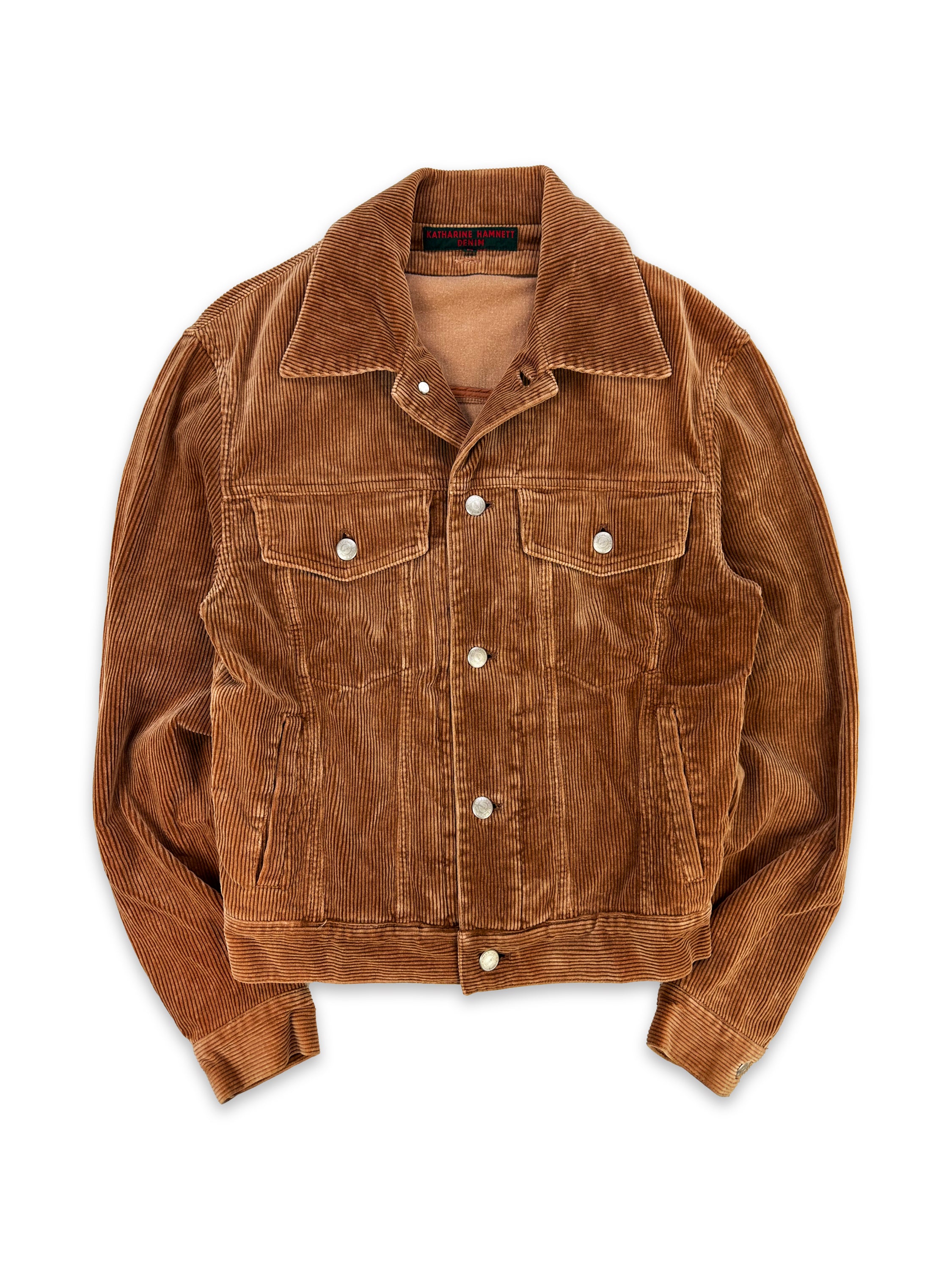 Katharine Hamnett Tan Corduroy Trucker Jacket