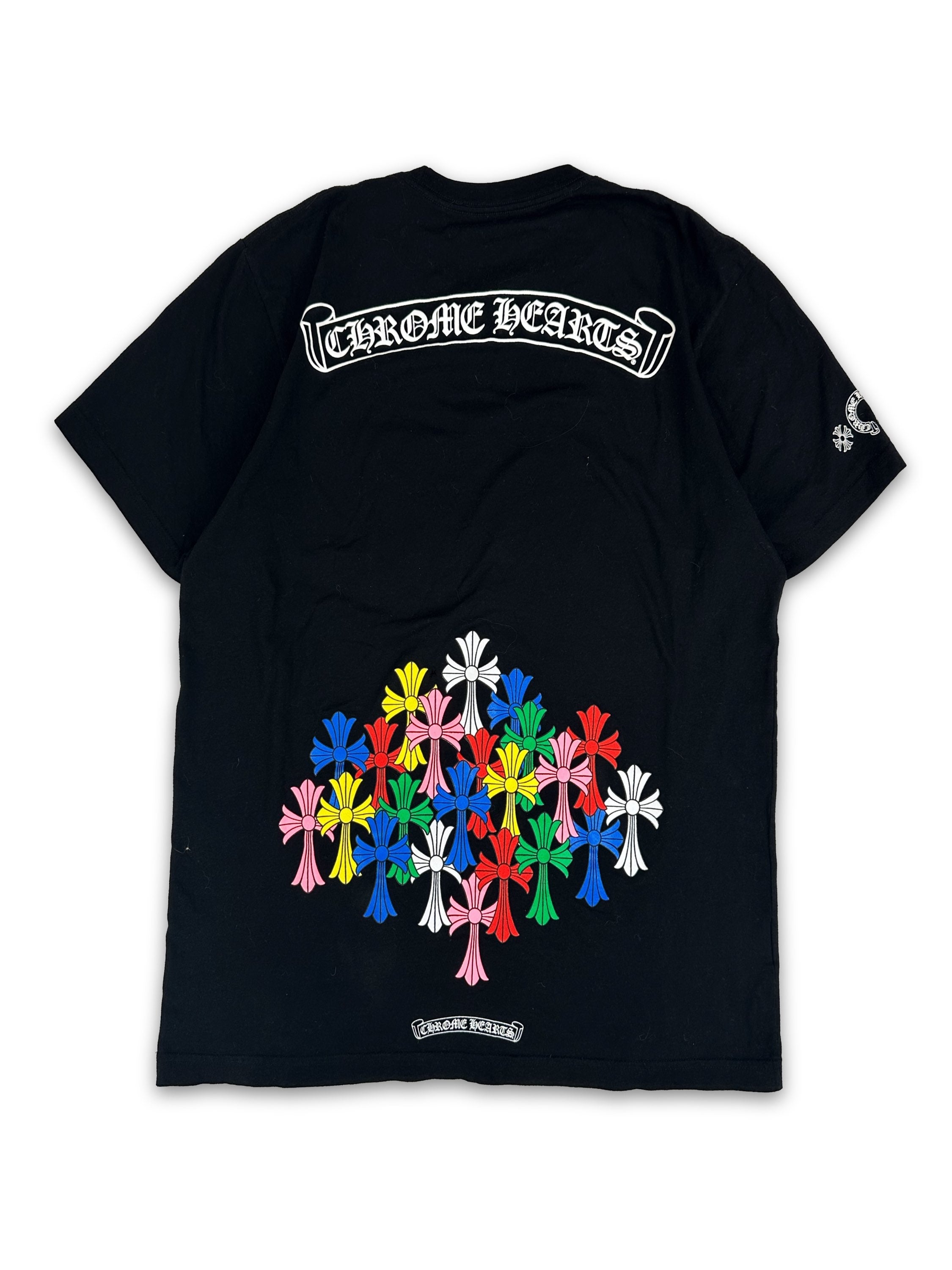 Chrome Hearts ‘Rainbow’ Multi Cross Black T-Shirt