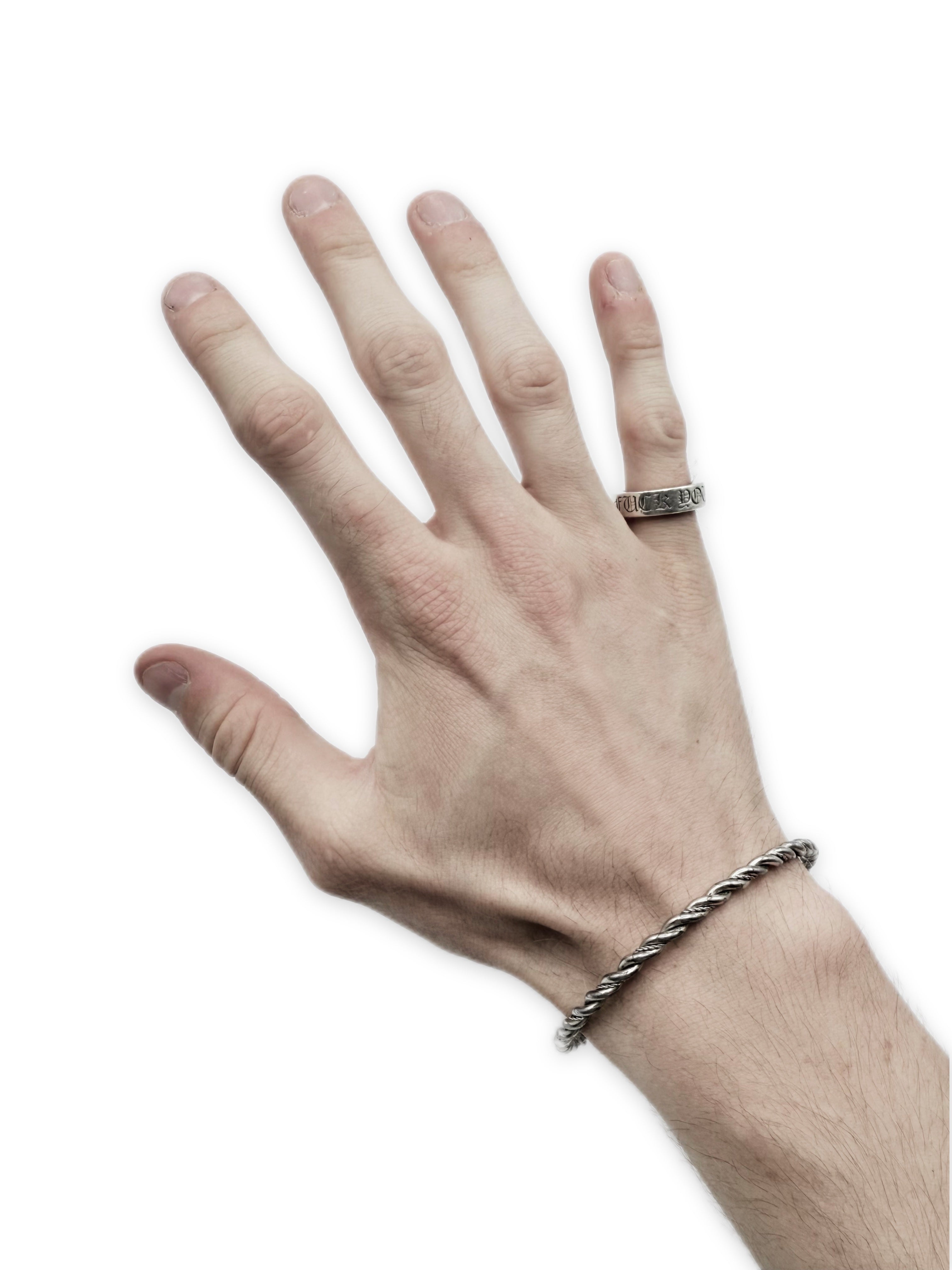 Chrome Hearts ‘Fuck You’ Plus Monogram .925 Silver Ring