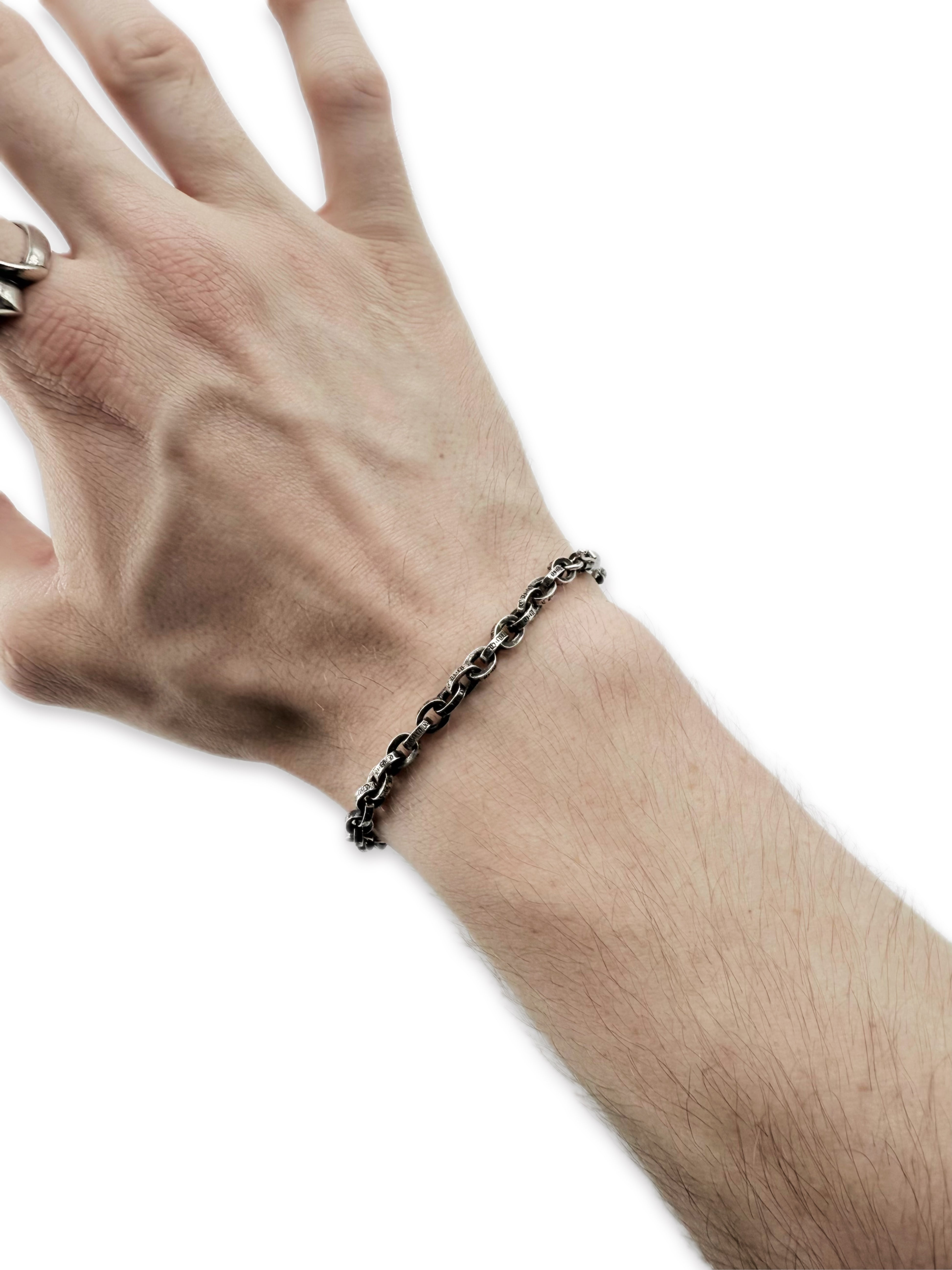 Chrome Hearts ‘Paper Chain’ 8 inch .925 Silver  Bracelet