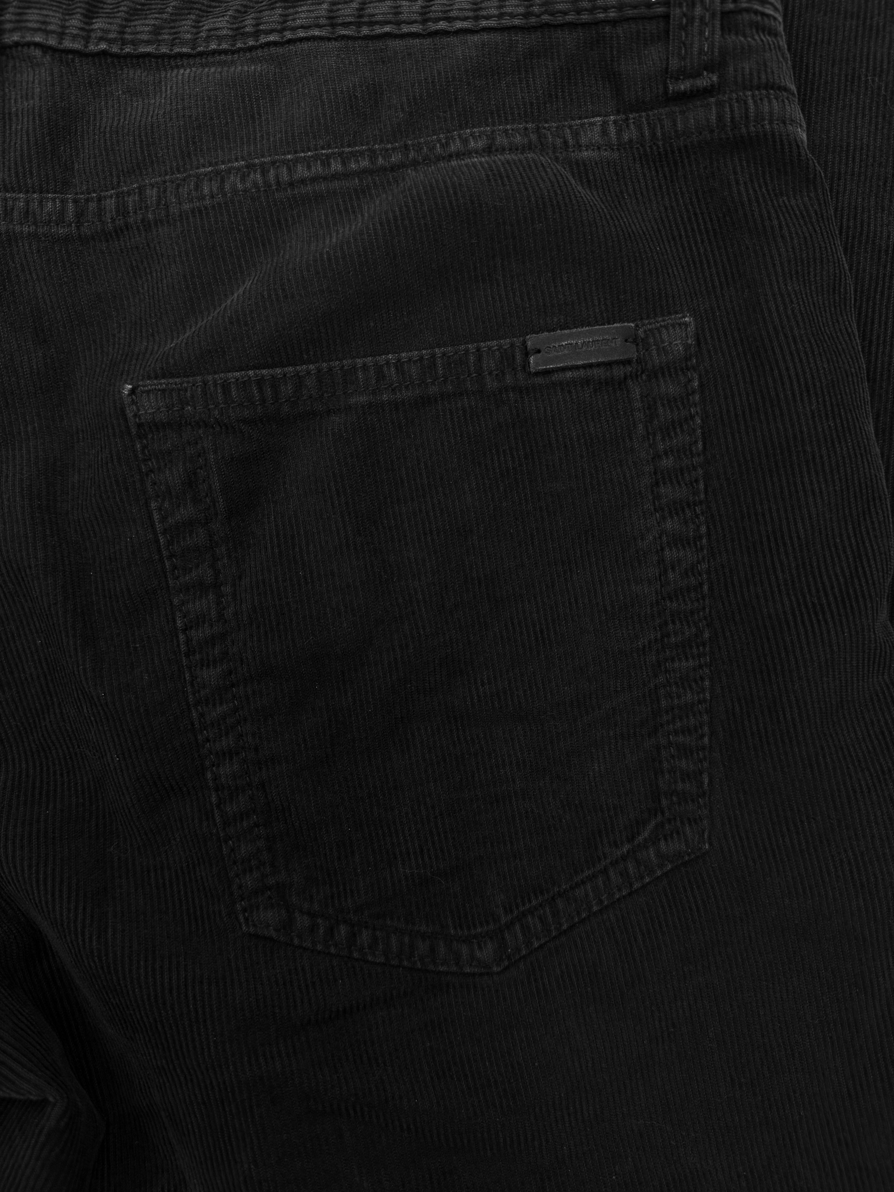 Saint Laurent Paris D02 Black Corduroy Boot Cut Pants