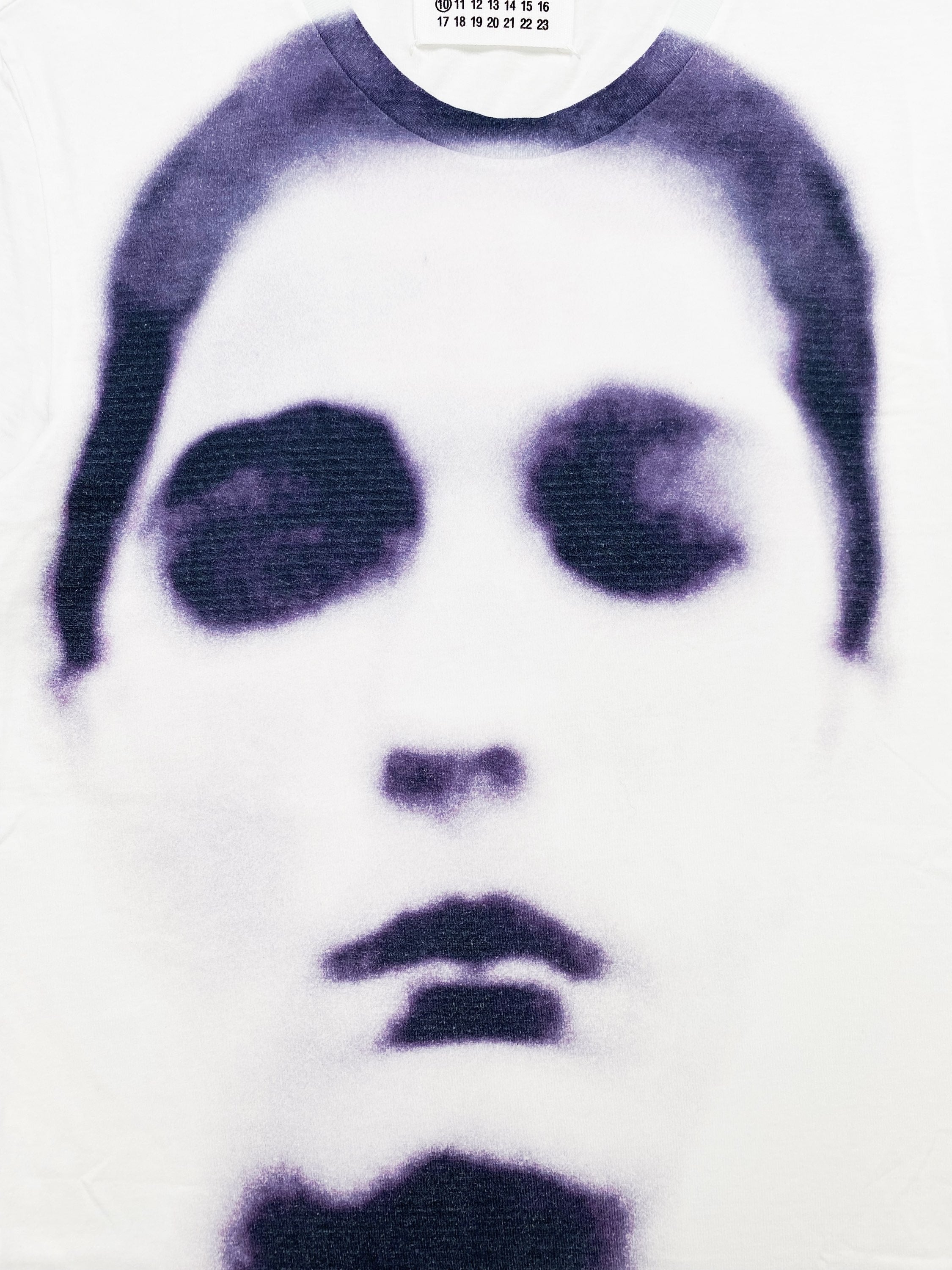SS10 Maison Margiela ‘Face’ Negative Violet Graphic T-Shirt