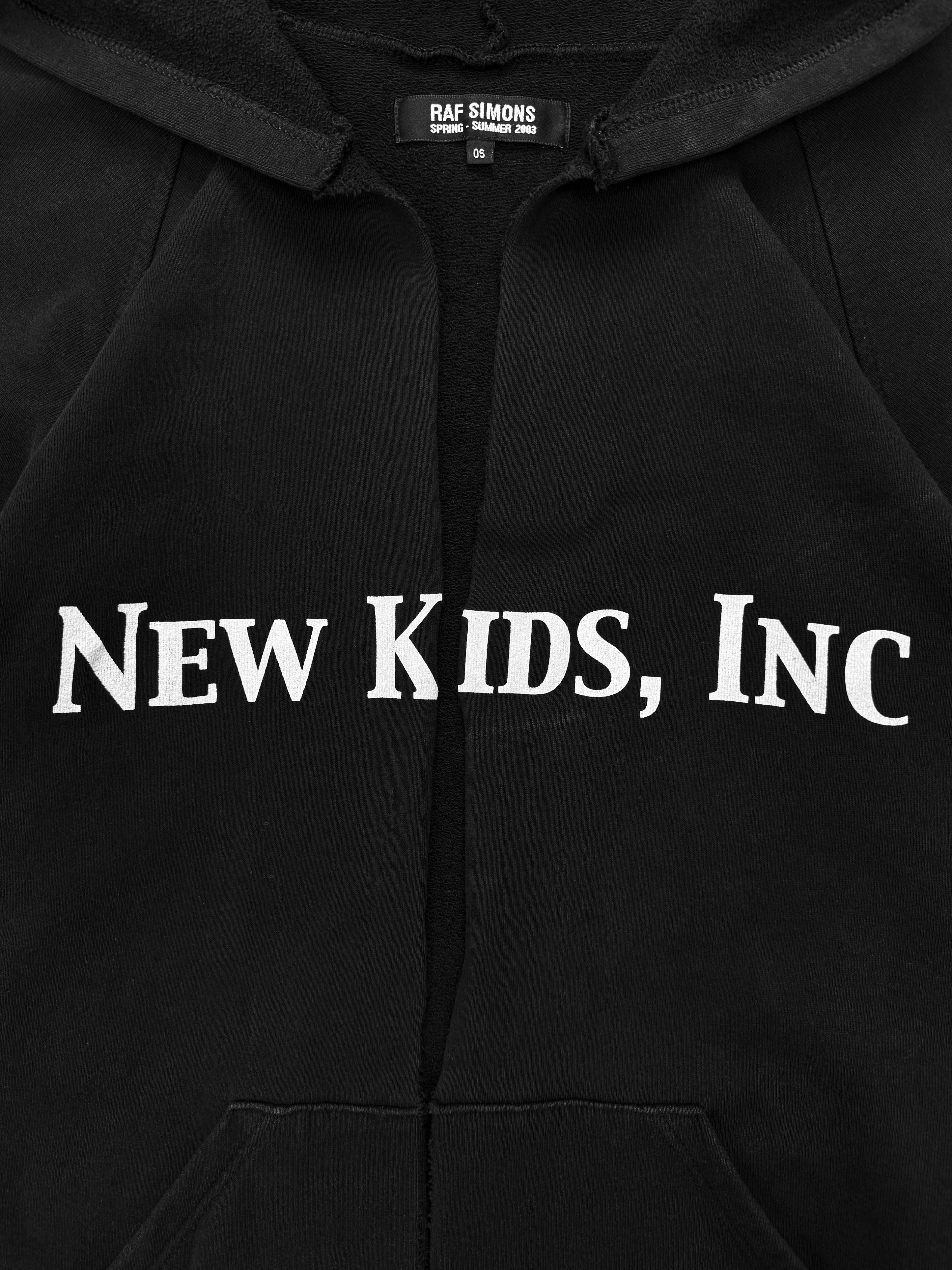 SS03 Raf Simons ‘New Kids Inc’ Consumed Split Graphic Raglan Hoodie
