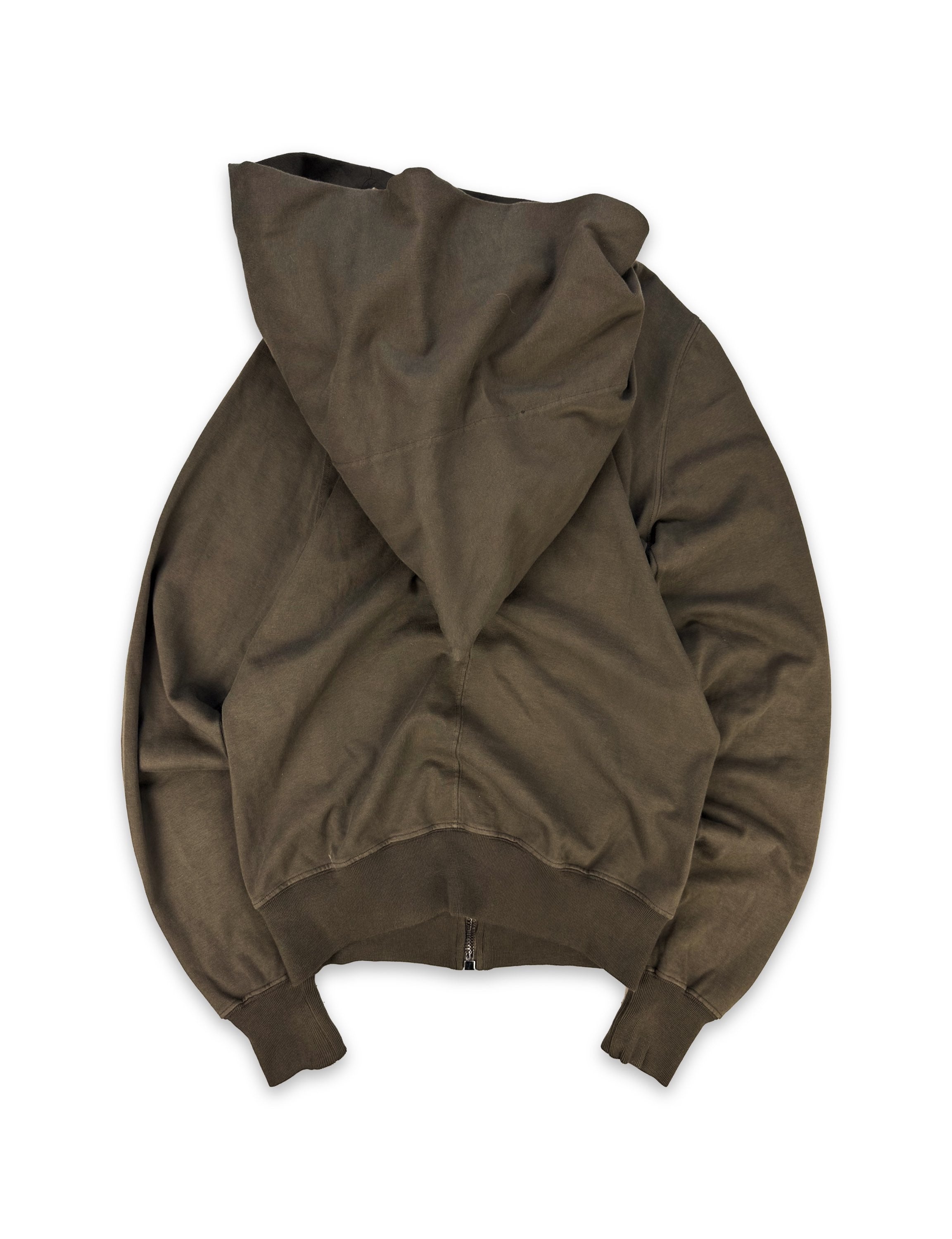 AW21 Rick Owens ‘Mountain’ Asymmetric-zip Oversized Hoodie