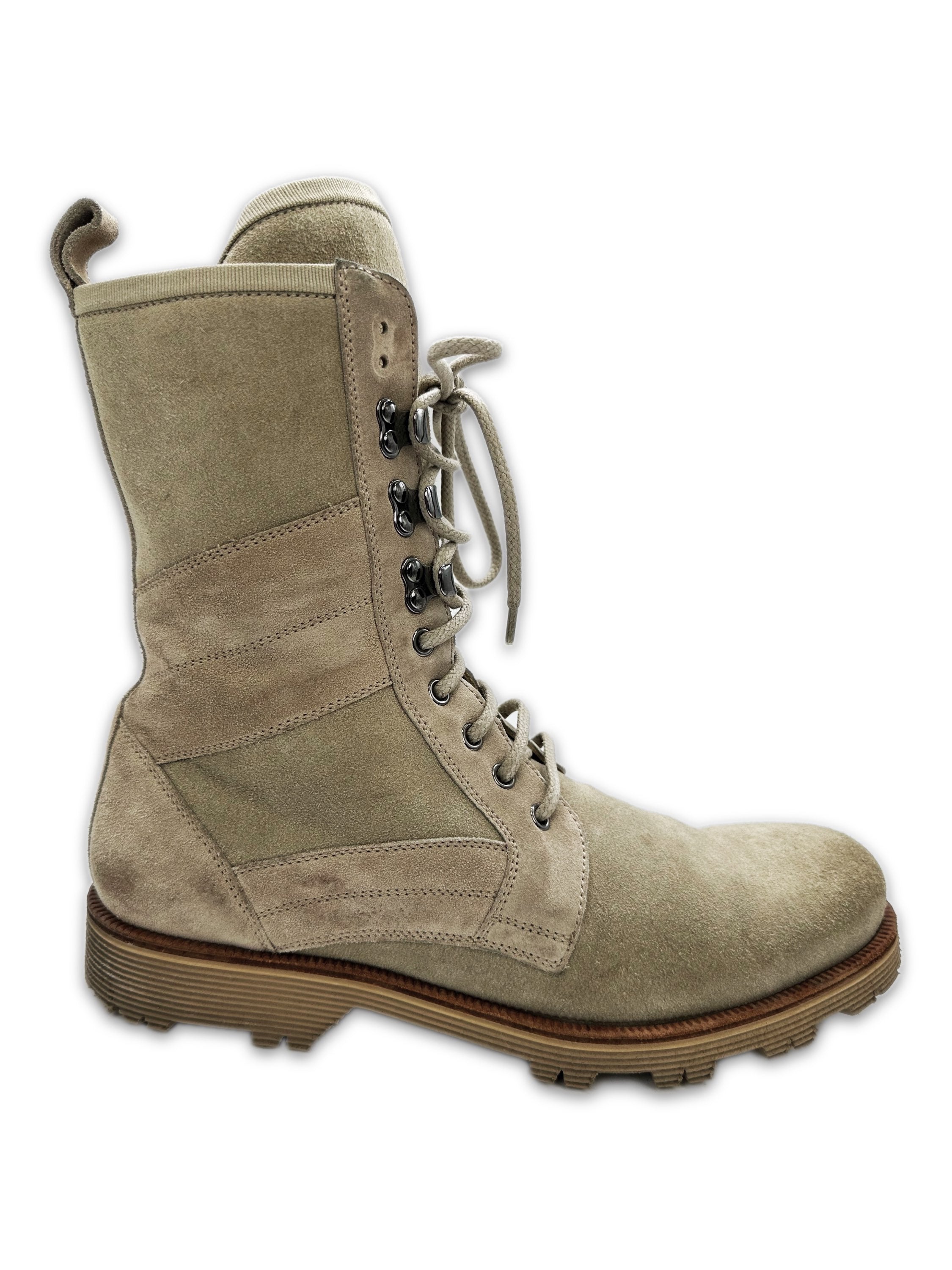 00s Dolce &amp; Gabbana Suede Hi-top Combat Boots