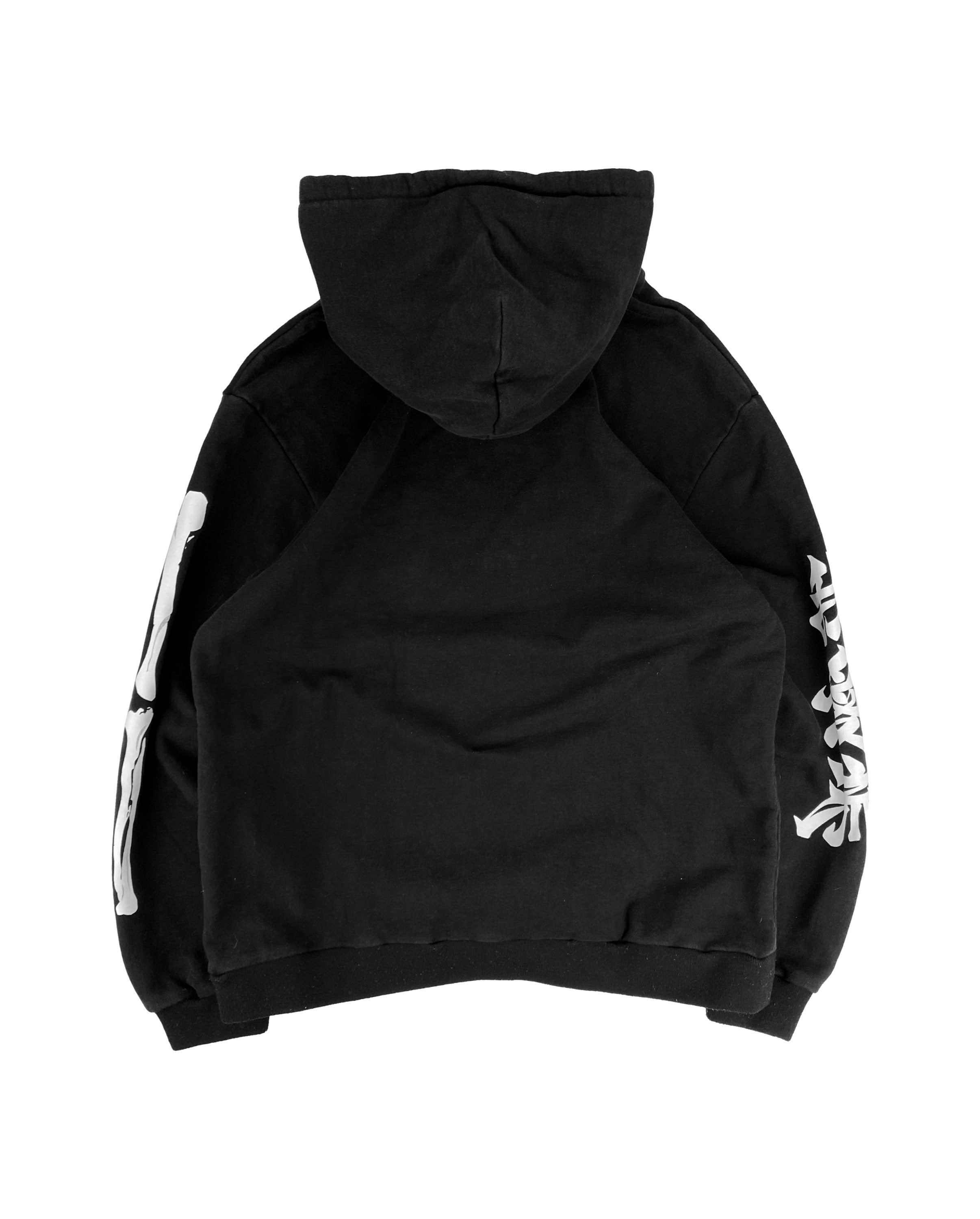 90s Kansai Yamamoto Bone Sleeve Graphic Script Hoodie