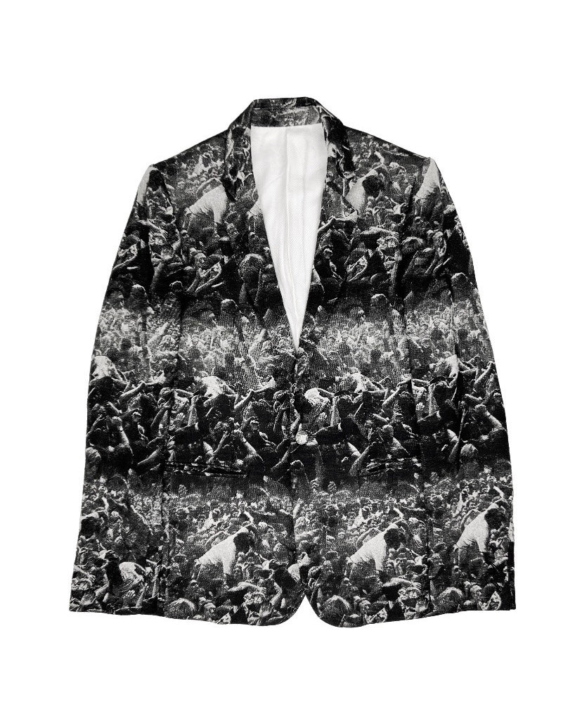 FW09 Number (N)ine Charles Peterson Graphic Mosh Pit Blazer