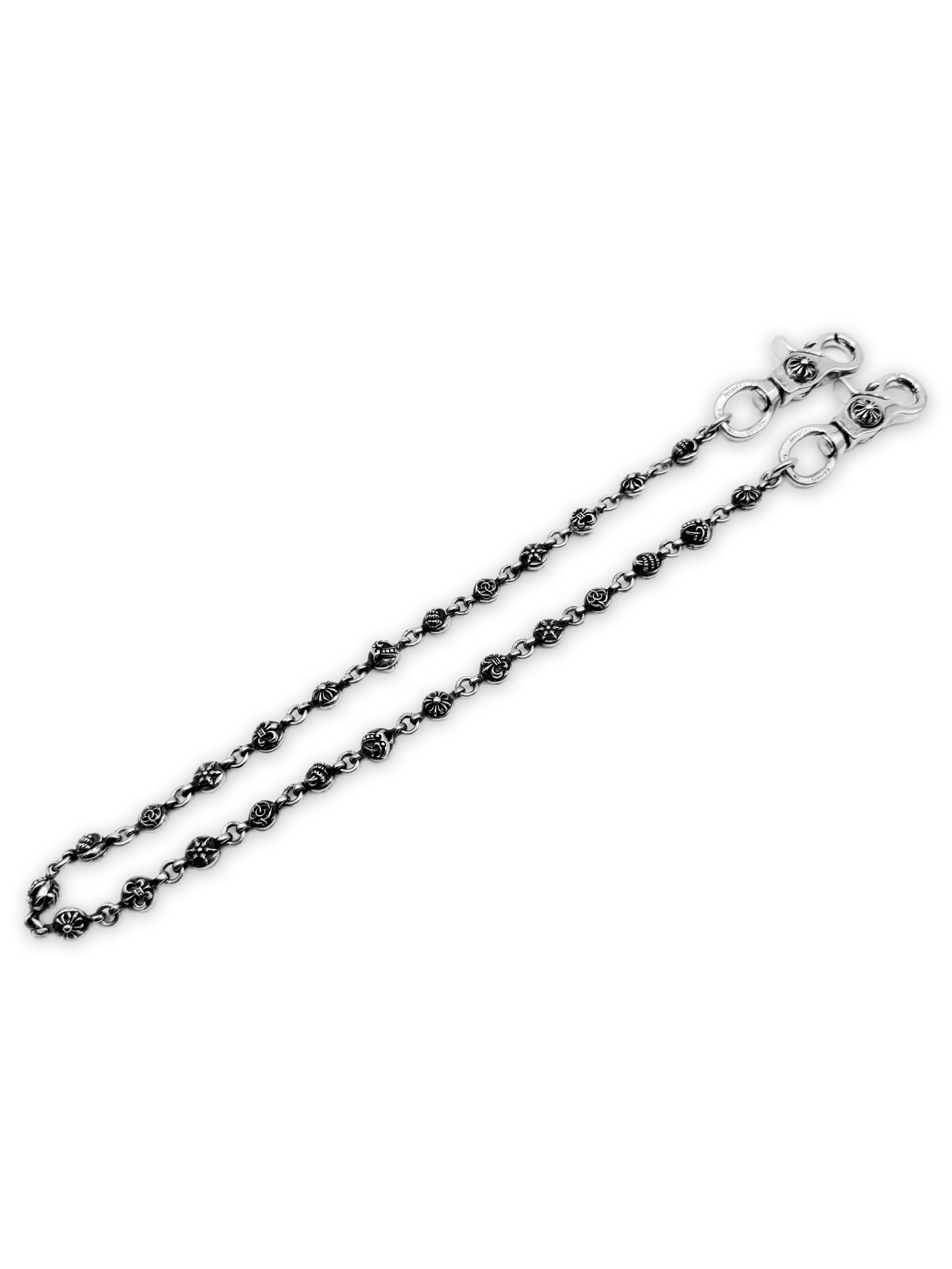 Chrome Hearts Elemental 25 in Cross Ball Double Lobster Wallet Chain