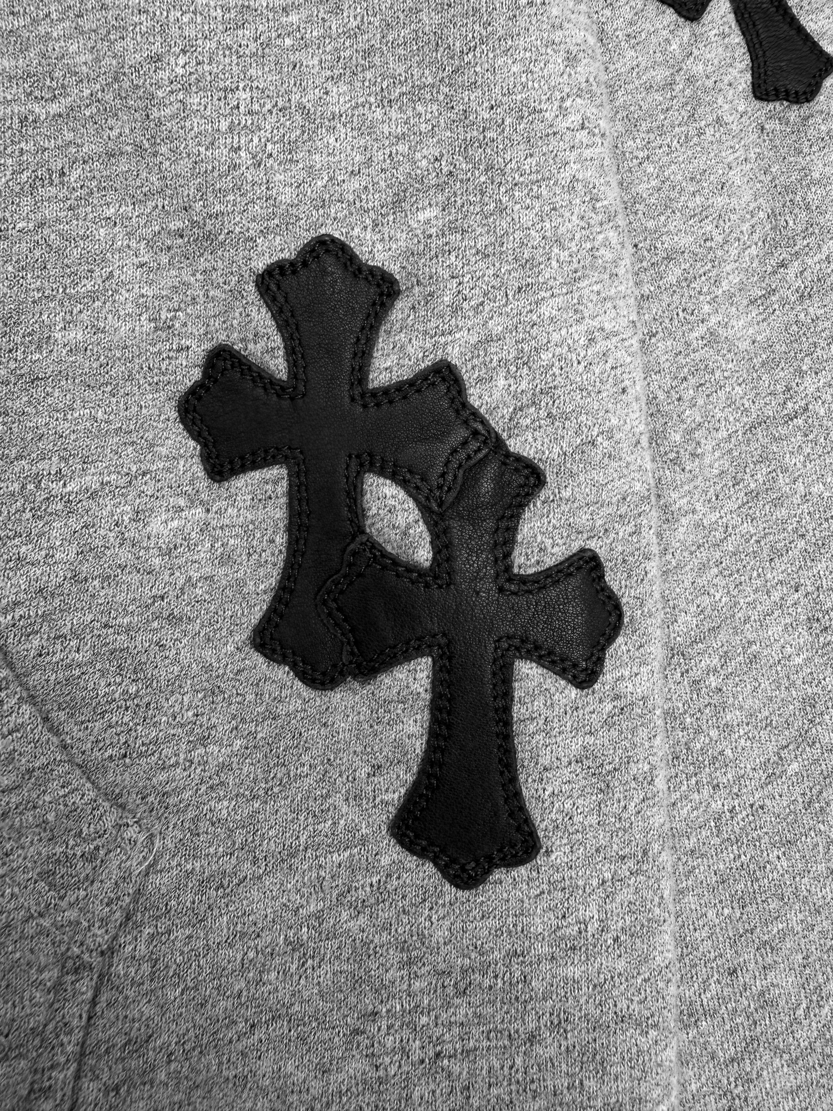 Chrome Hearts Flooded Cross Patch Heather Grey ‘Fuck You’ Hoodie
