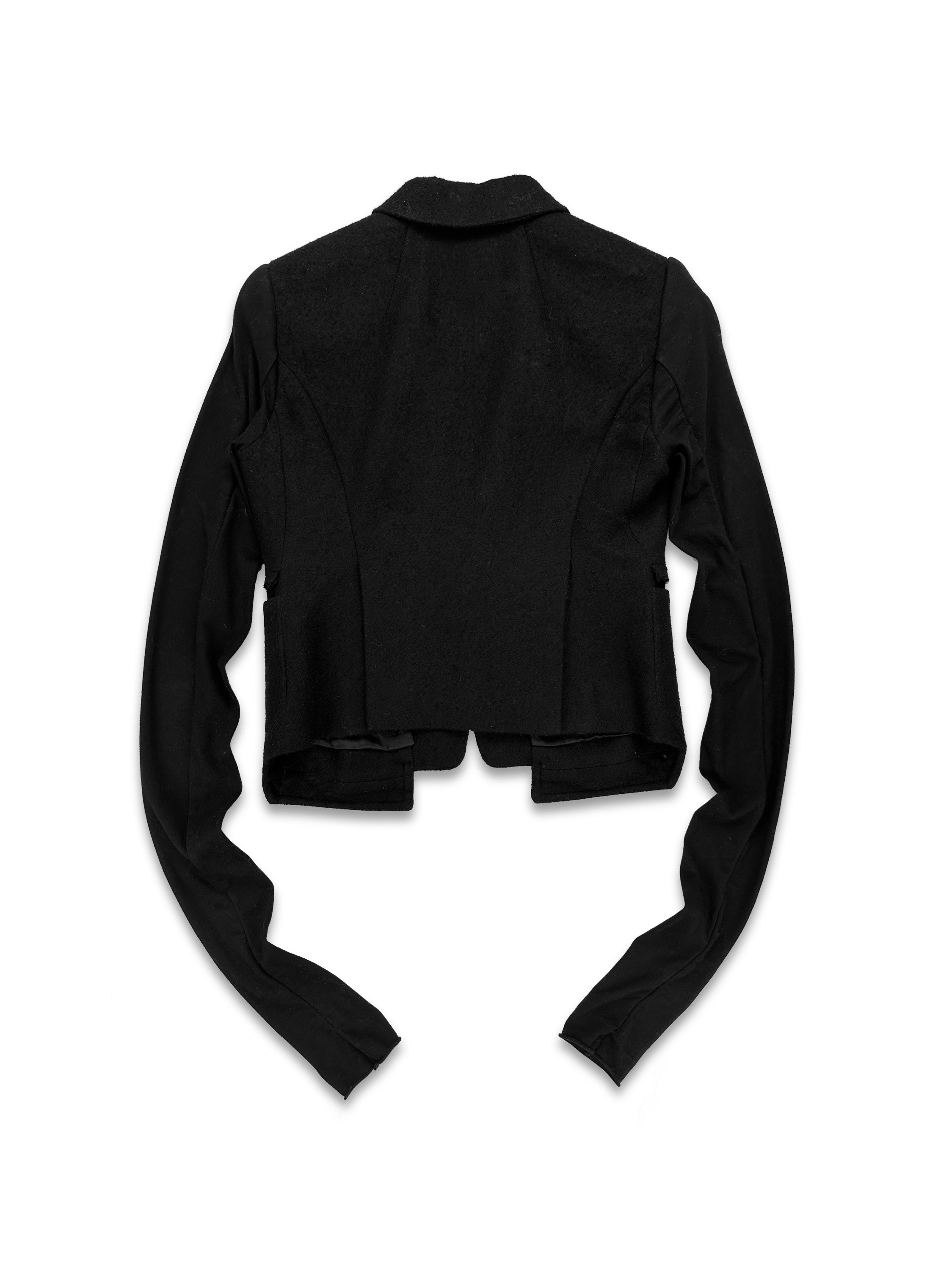 AW17 Rick Owens ‘Larry’ Cropped Wool Blazer Jacket