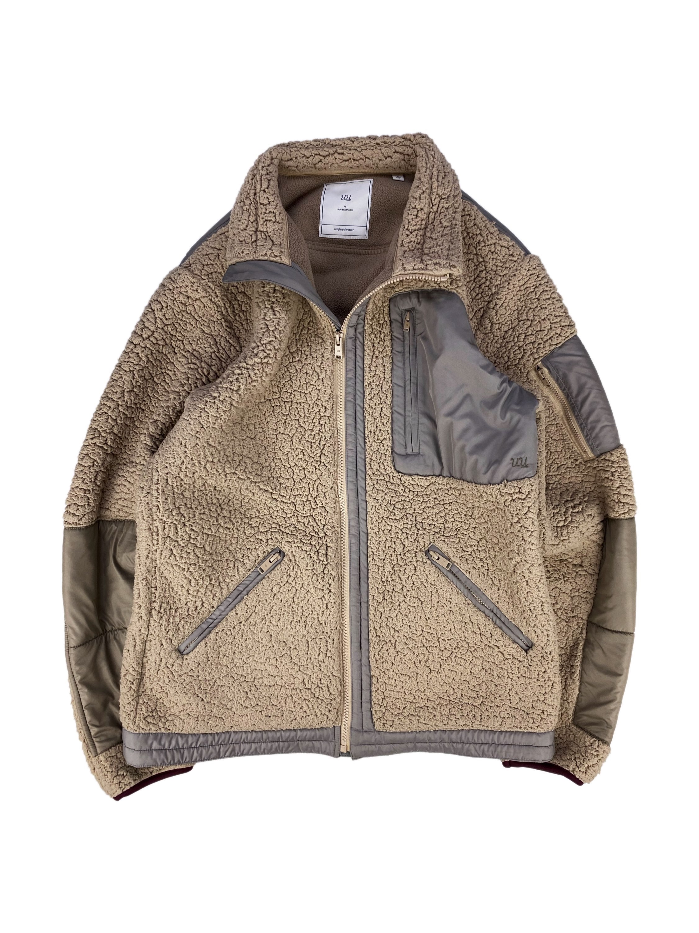 Undercover ‘Two Tone’ Deep Pile Contrast Fleece Jacket
