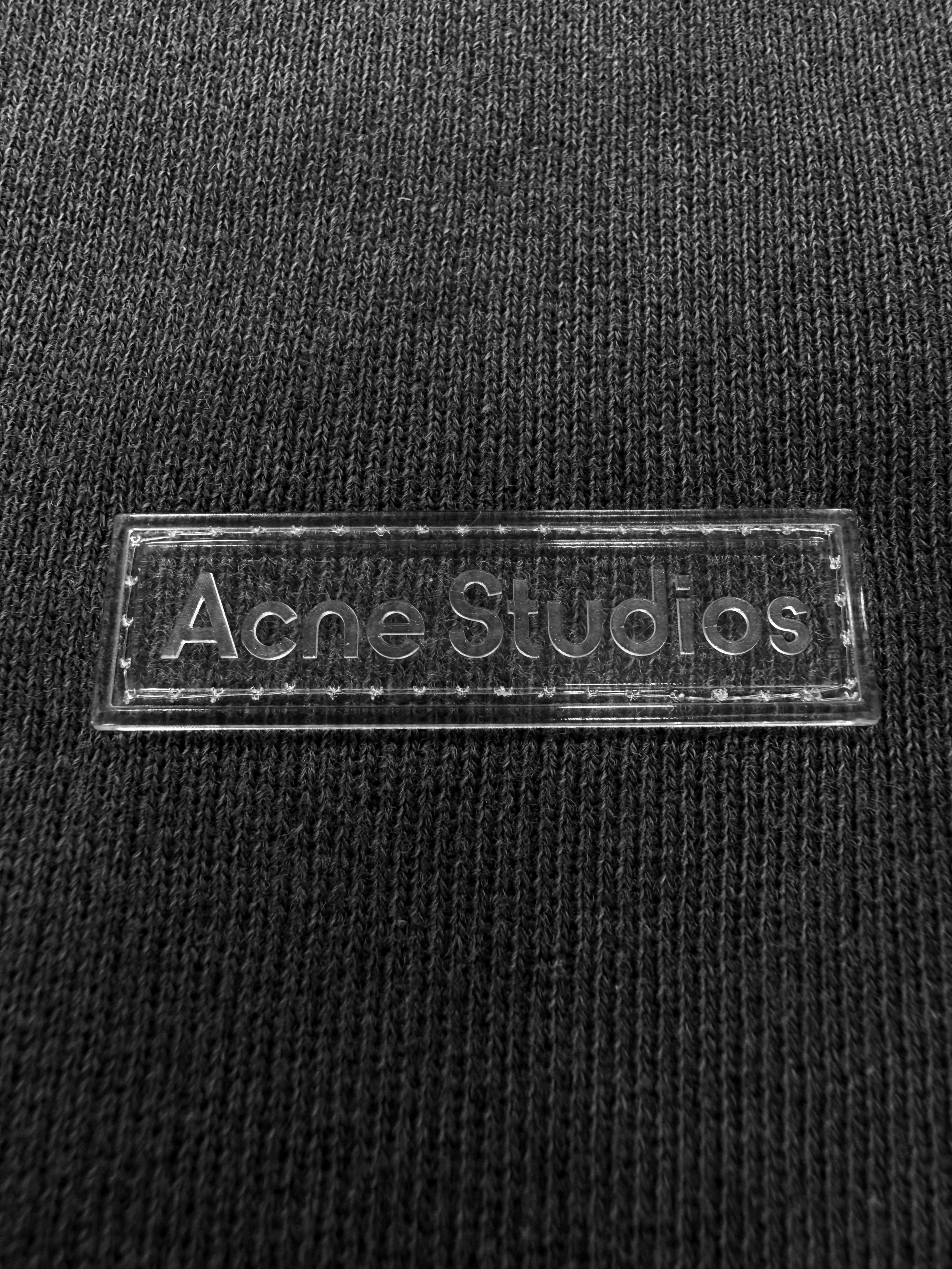 Acne Studios Dark Grey Cropped Heavy Weight Hoodie