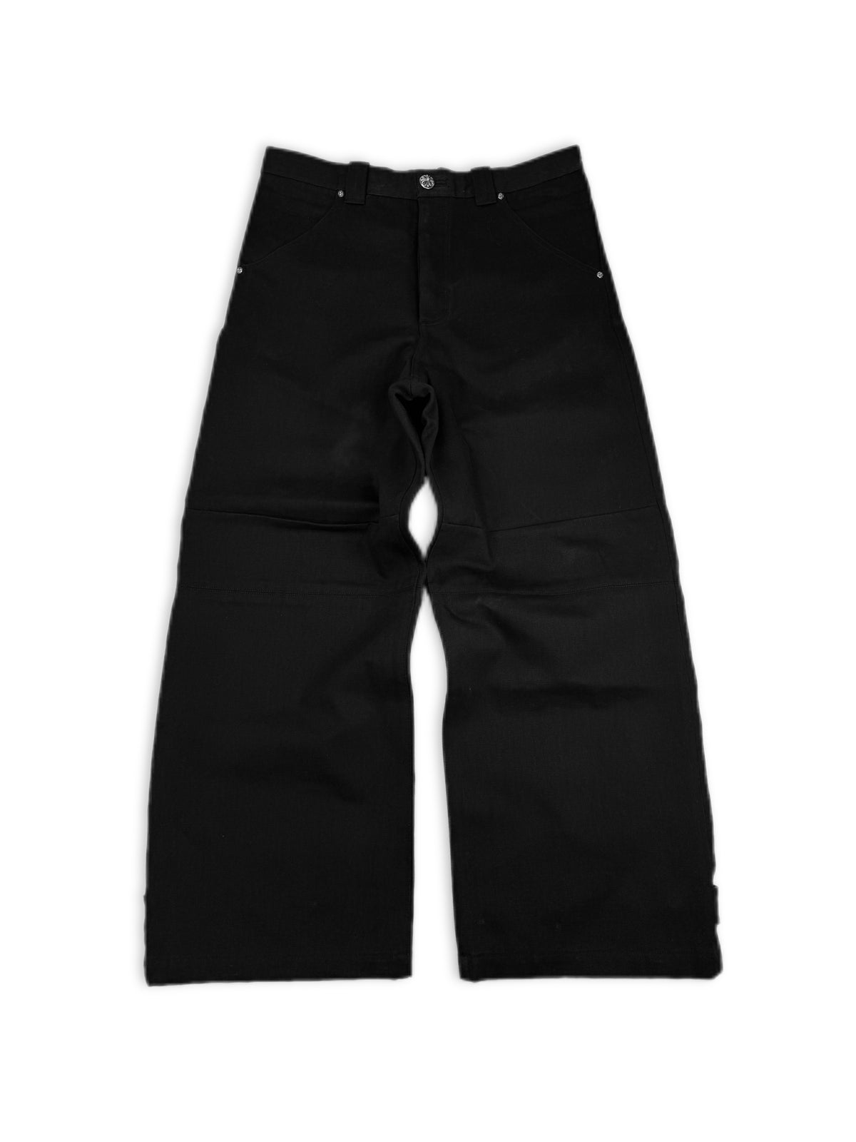 Chrome Hearts Street Sweeper Wide Leg Baggy Black Denim Jeans