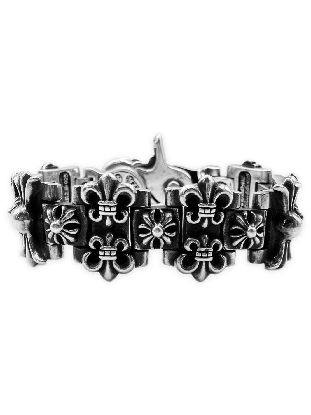 Chrome Hearts Elemental H Link .925 Lobster Clasp Bracelet