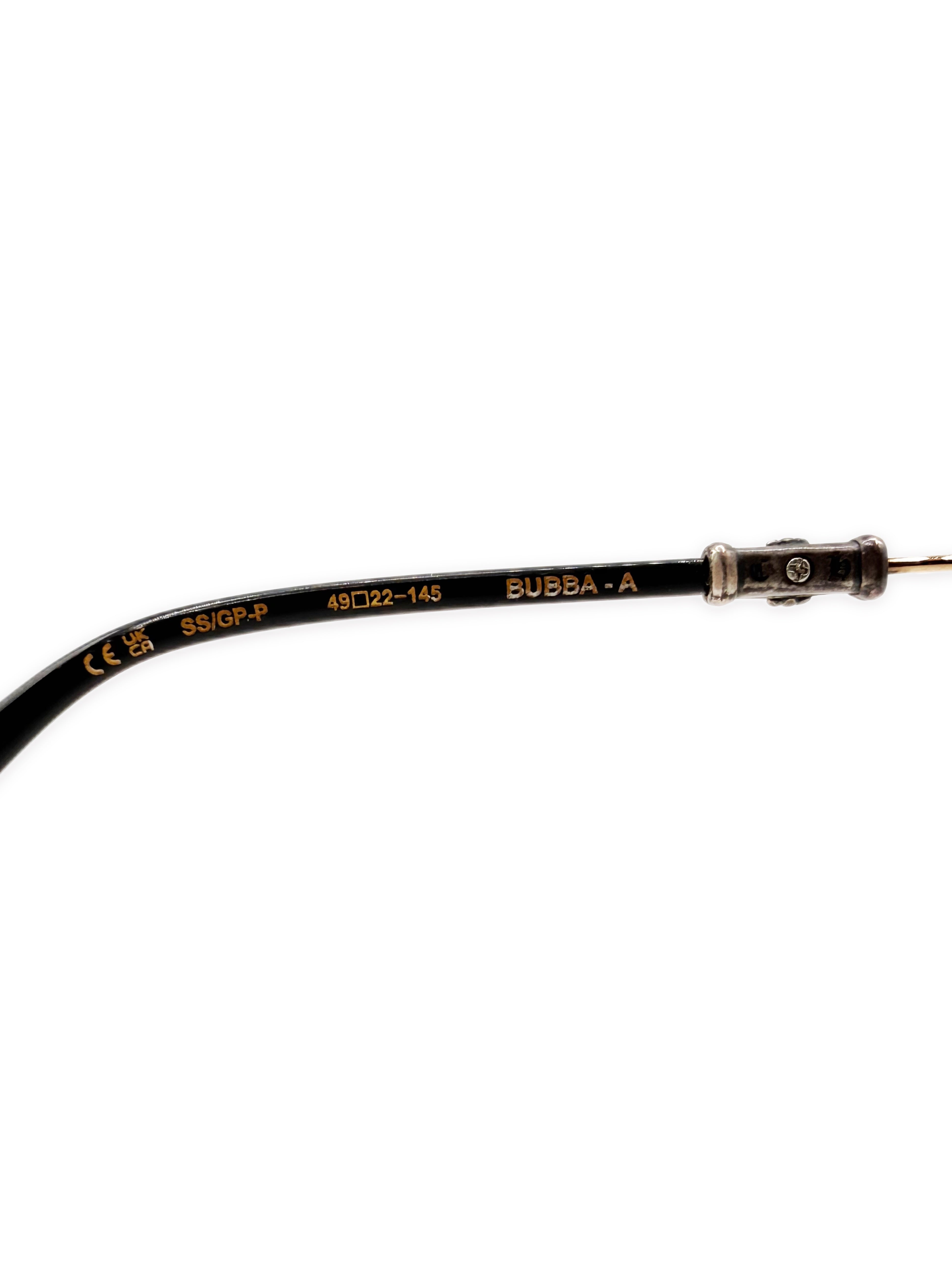 Chrome Hearts Bubba-A 18k Gold Plated Rimless Sunglasses