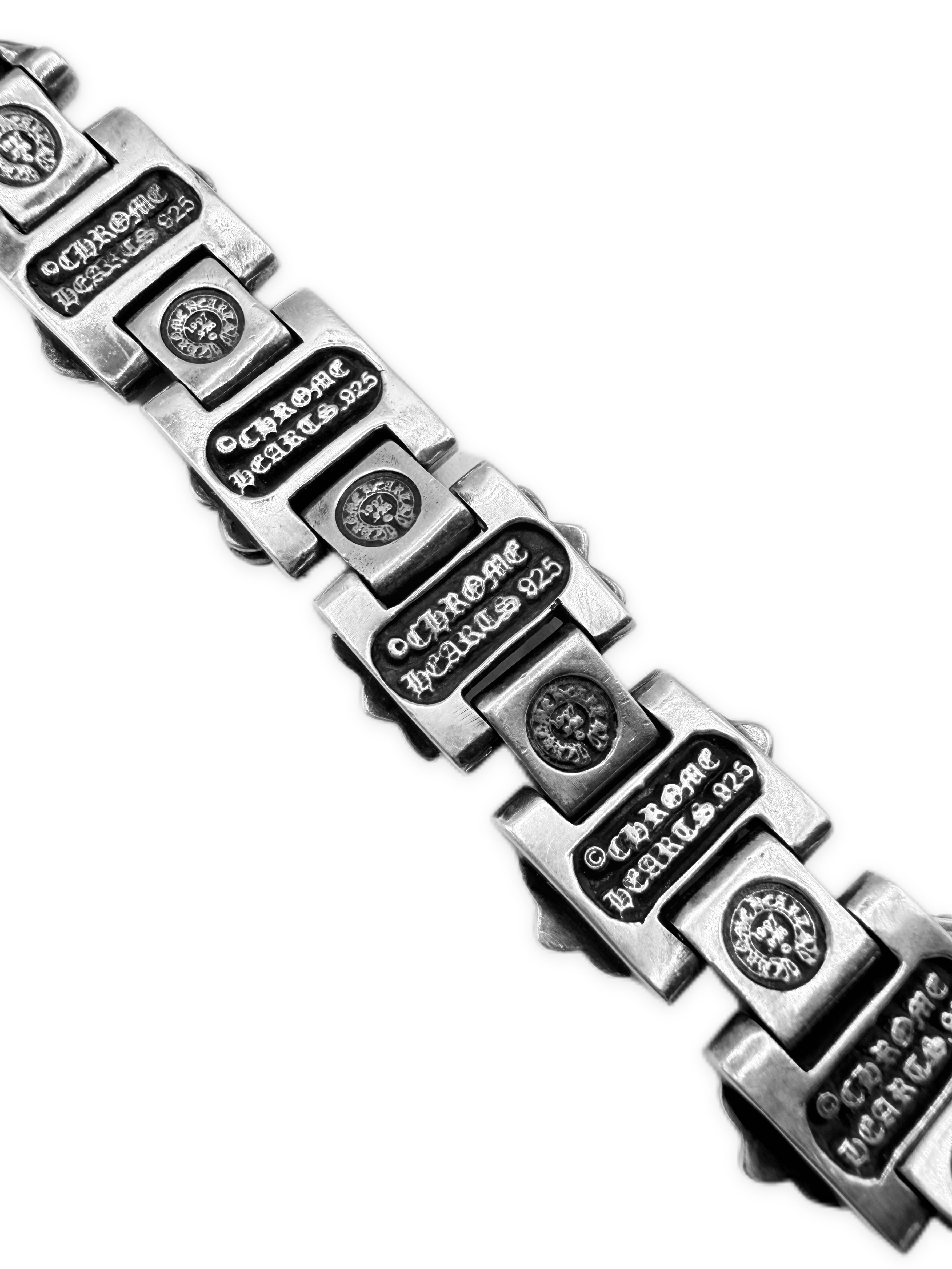 Chrome Hearts Elemental H Link .925 Lobster Clasp Bracelet