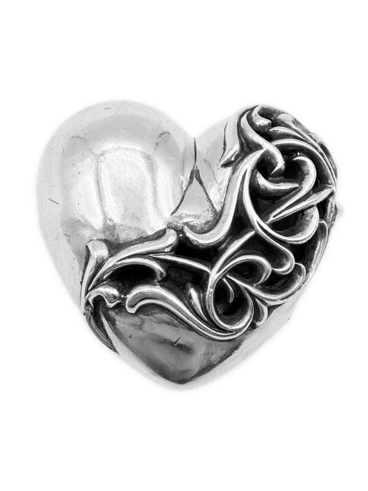 Chrome Hearts 1 inch Heart .925 Silver Belt Buckle