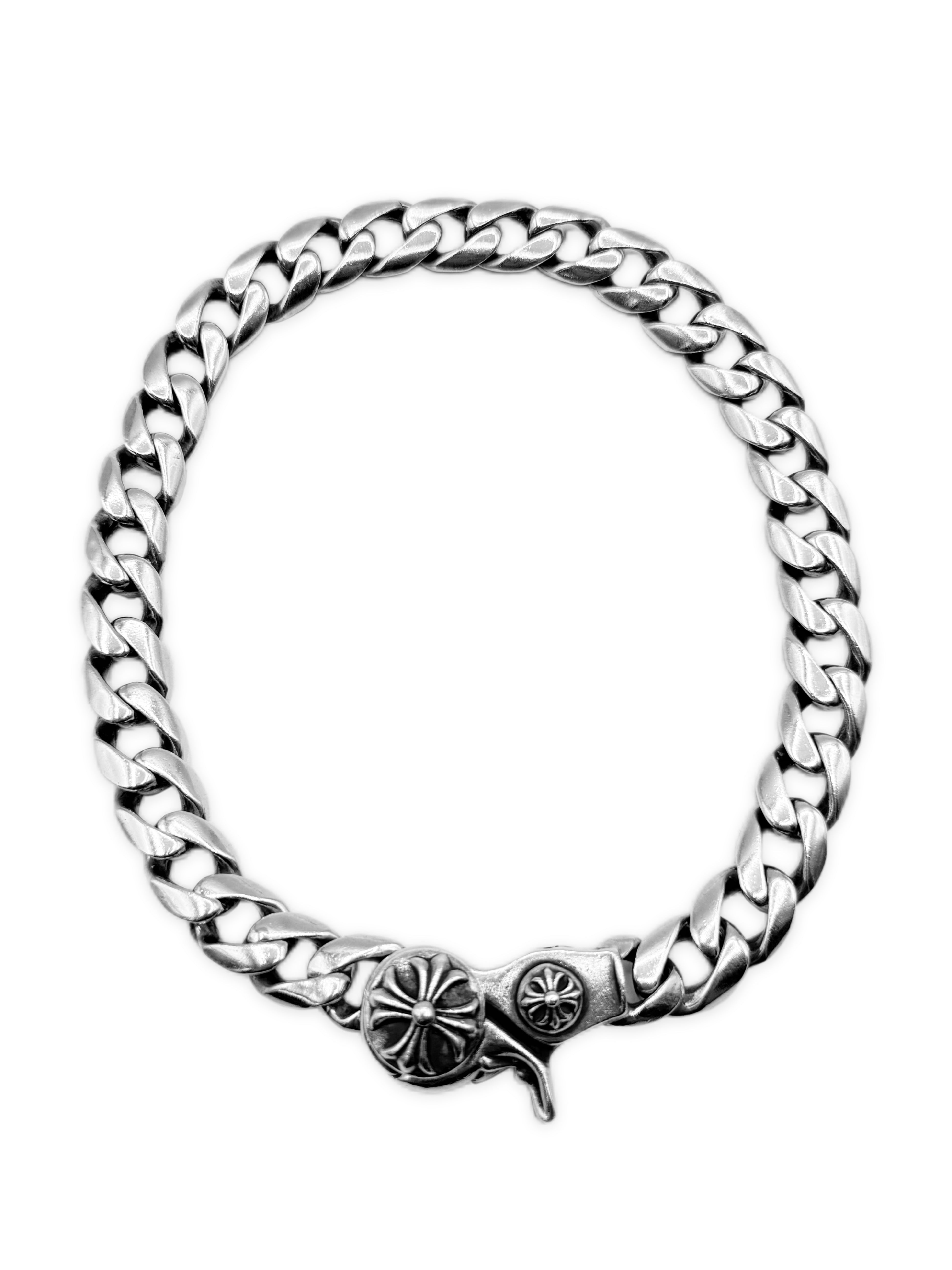 Chrome Hearts Choker Cuban Link Lobster Clasp Necklace