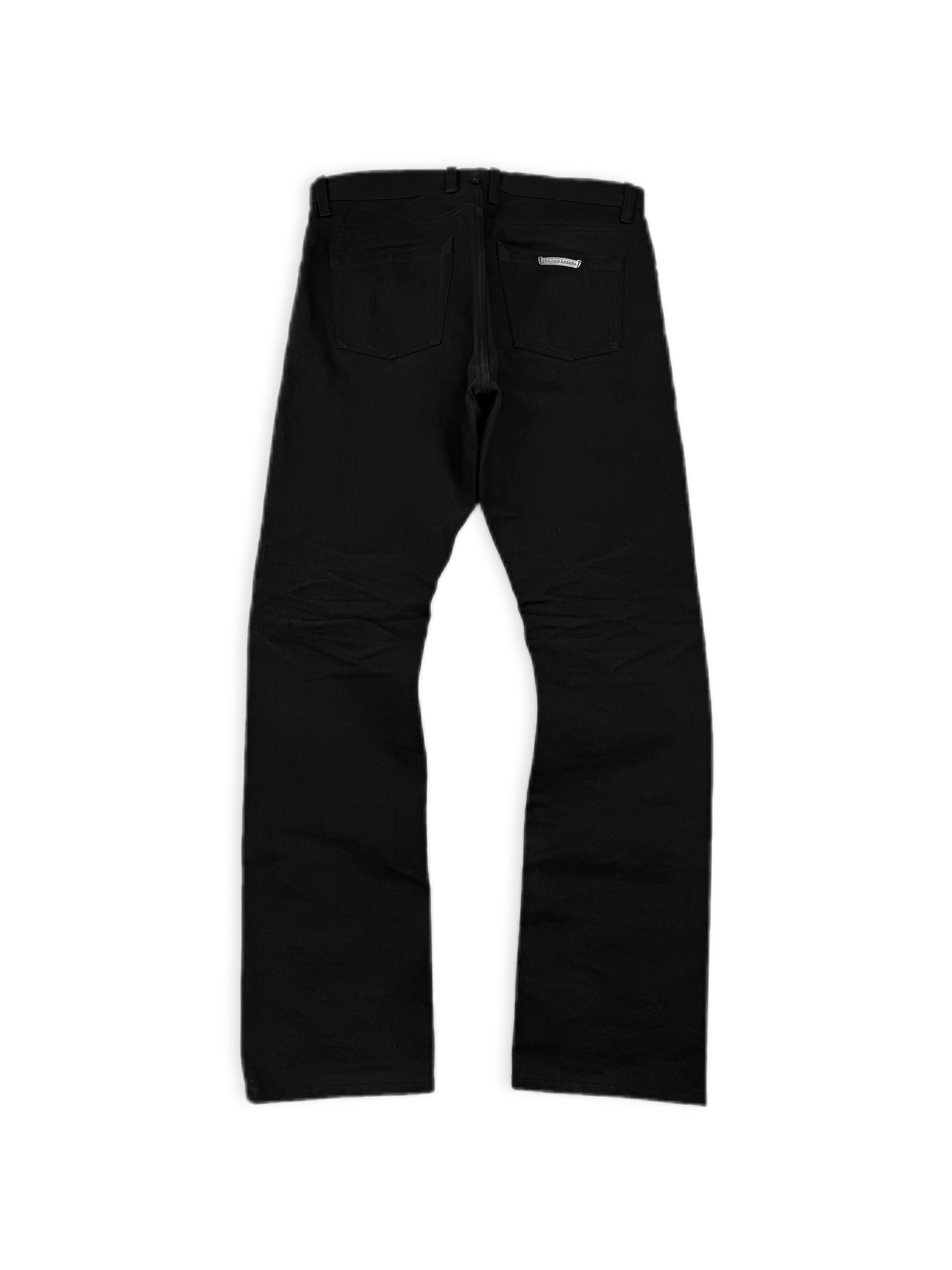 Chrome Hearts RS Cut Flared Black .925 Silver Denim Jeans